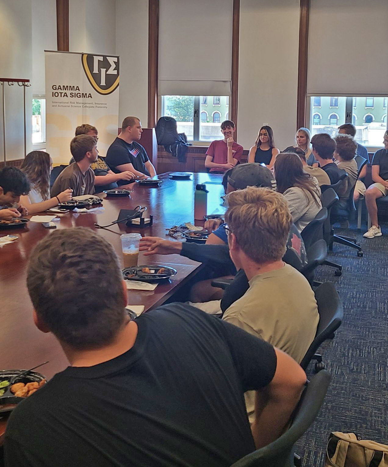 The first meeting of Gamma Iota Sigma, Alpha Epsilon Chapter of the fall 2022 semester .