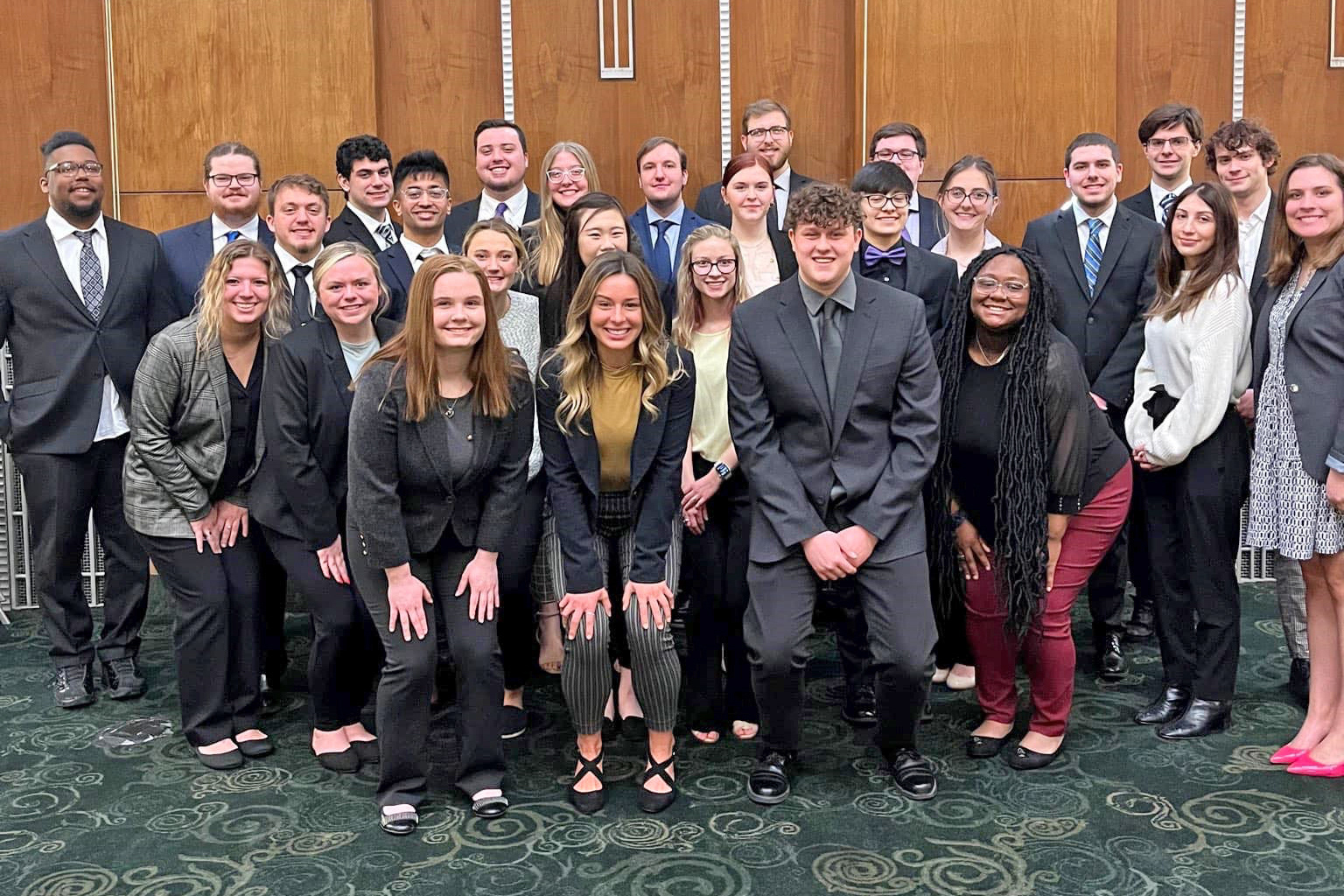 Delta Sigma Pi, professional business fraternity, Delta Tau chapter, inducted three new members on April 9, 2022. Congratulations to Noah Biddle, Ruthie Fischer, and Kendra Wertz. Delta Tau was chartered on October 10, 1959.
