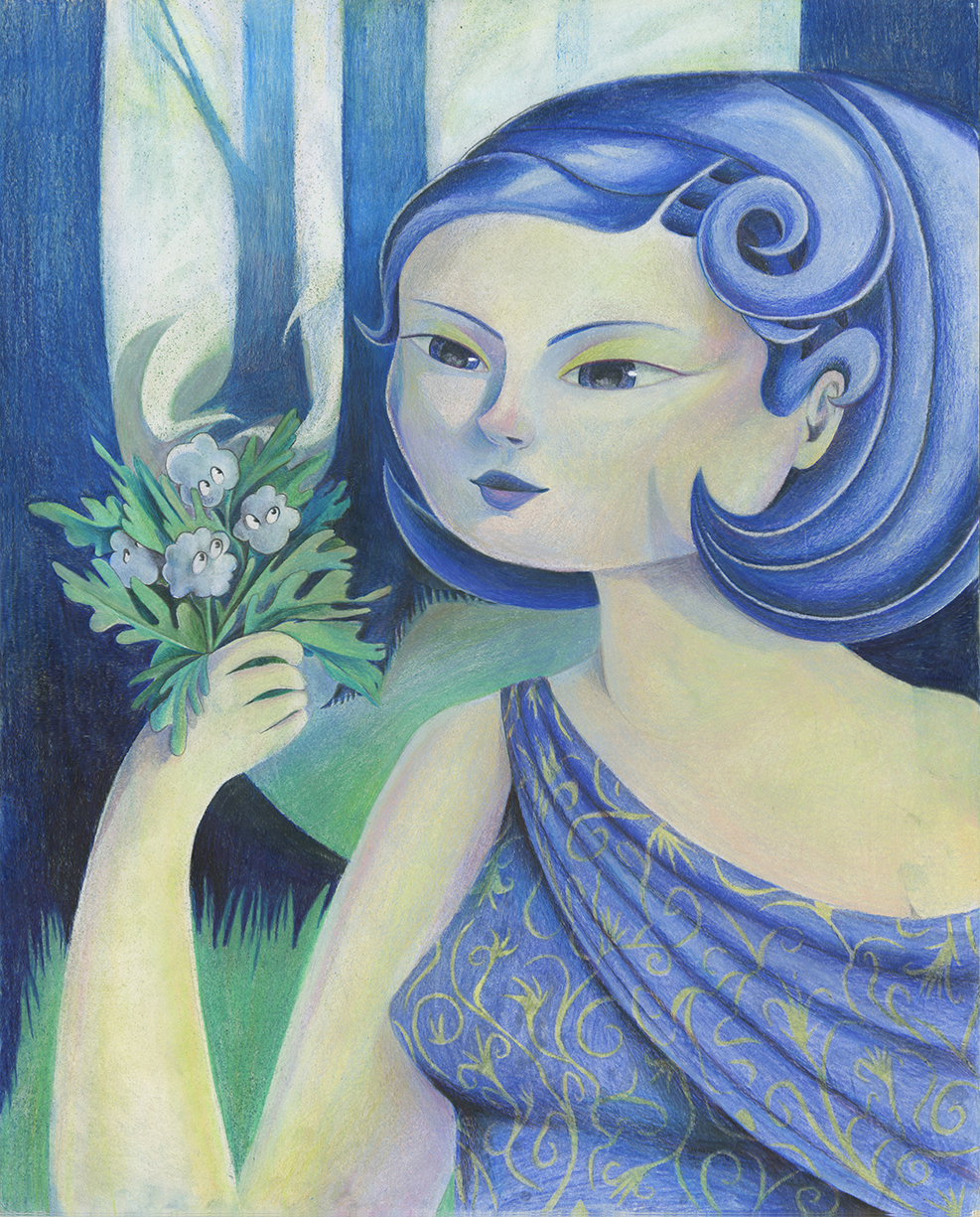  Colored pencil