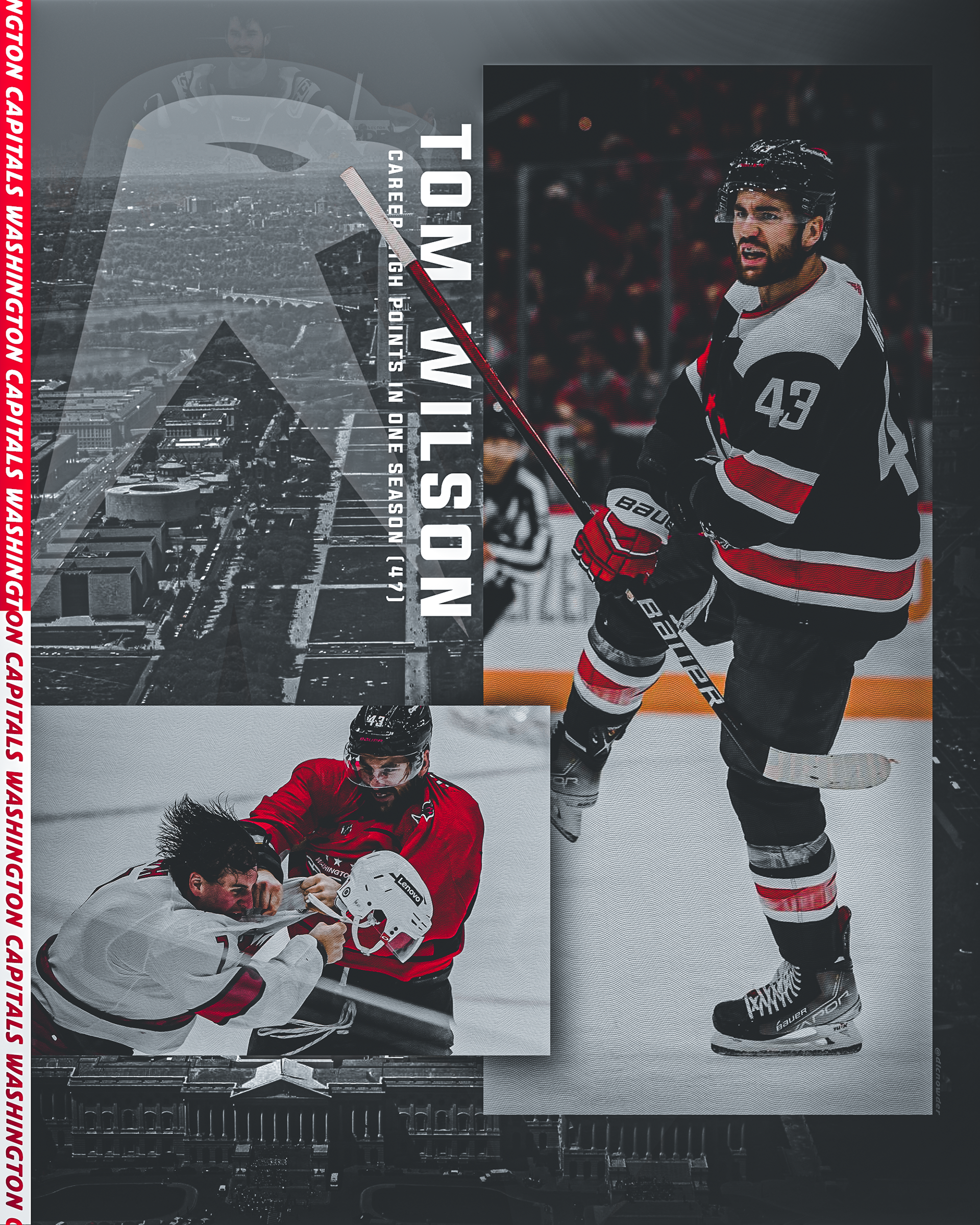 Tom Wilson Career High in Points Graphic