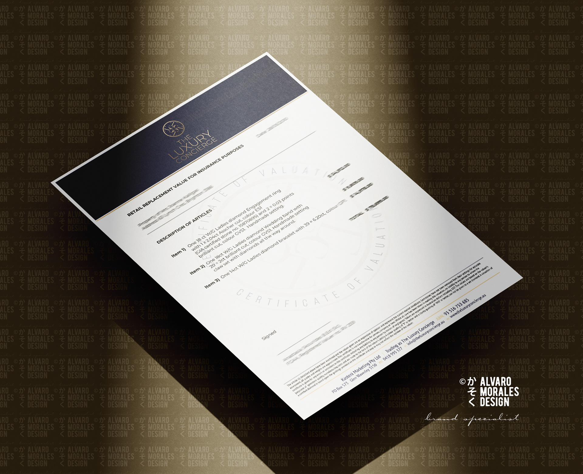 Valuation template