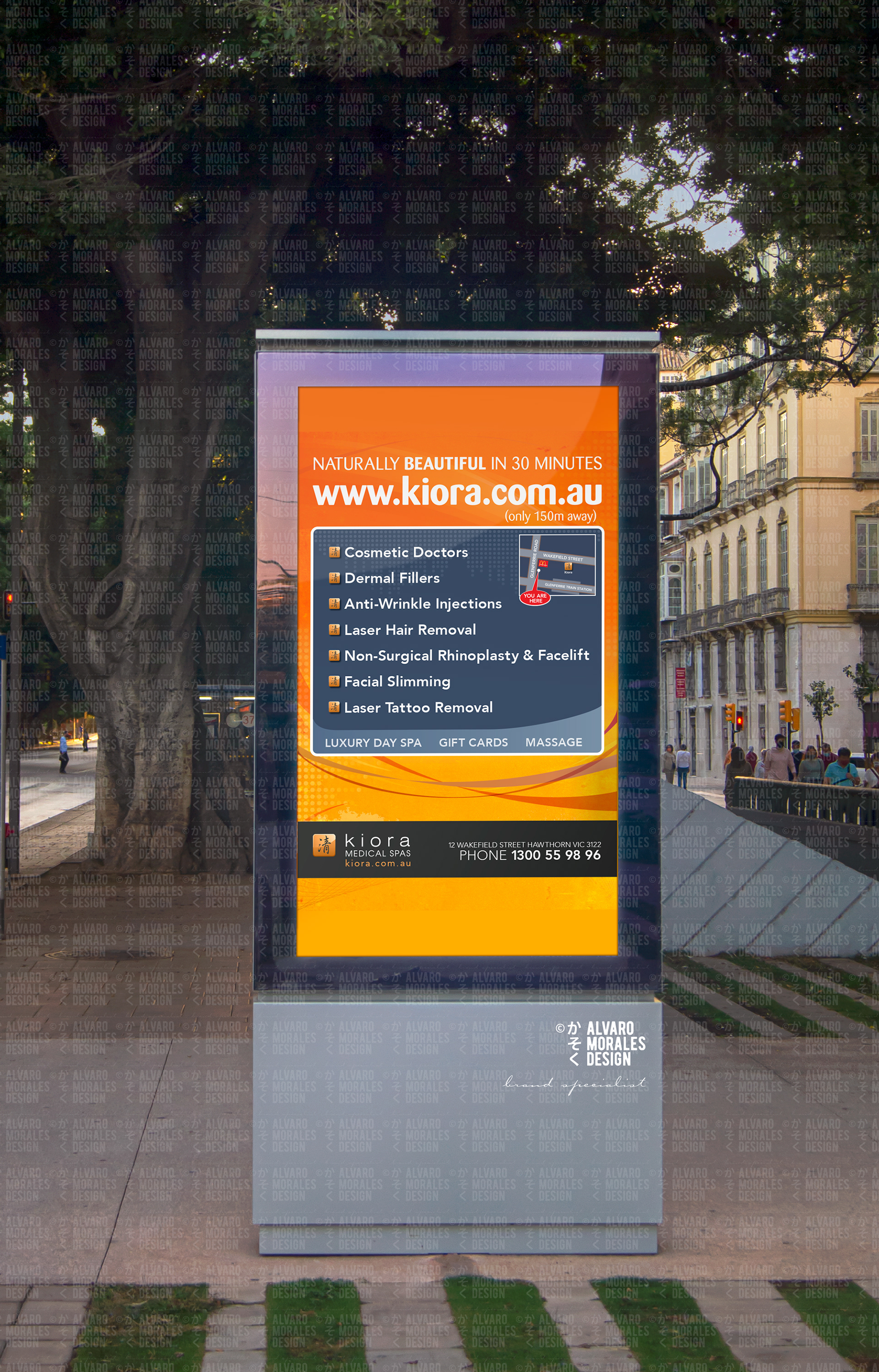 Bus shelter signage