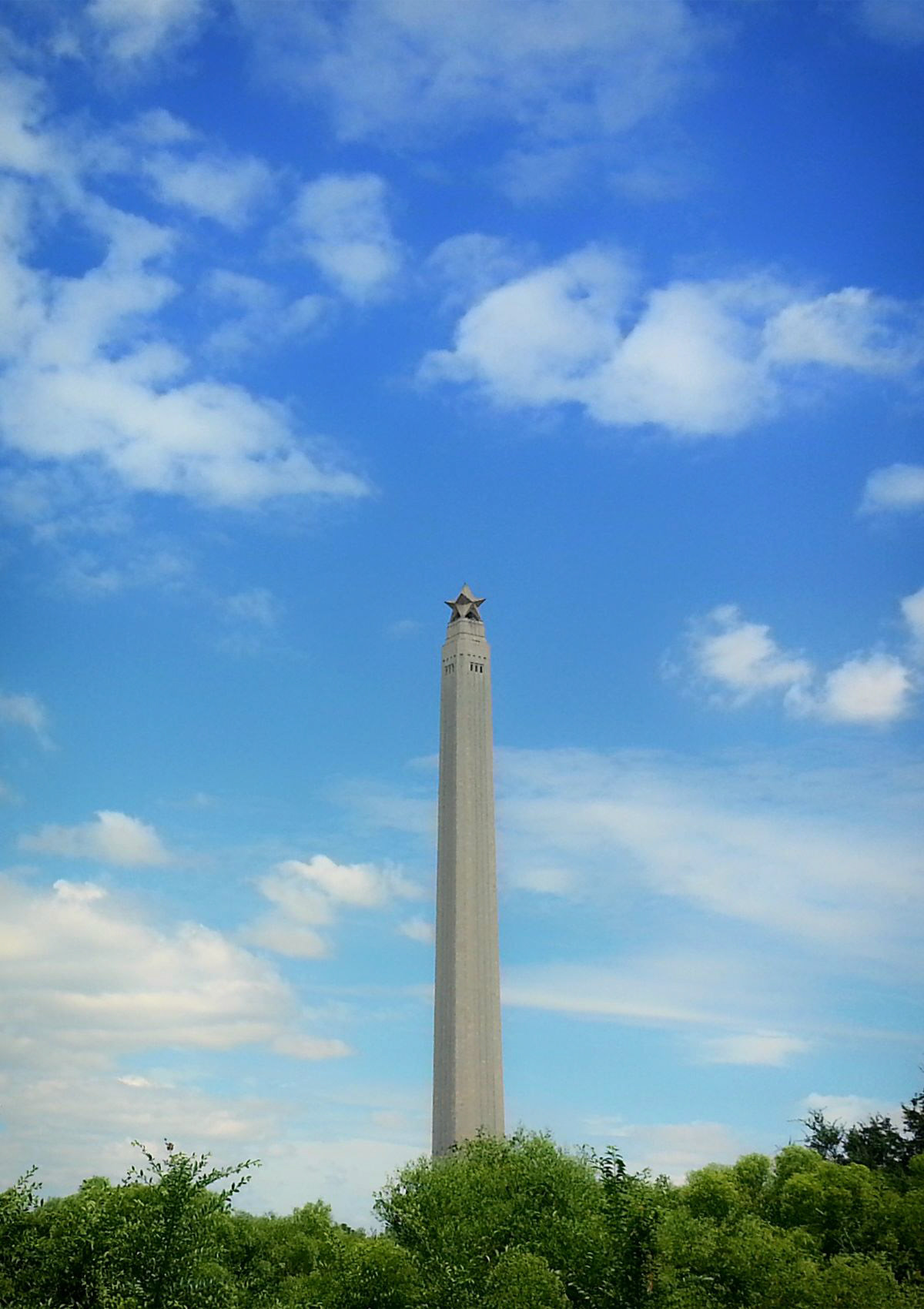 San Jacinto Monument from afar - La Porte, Texas