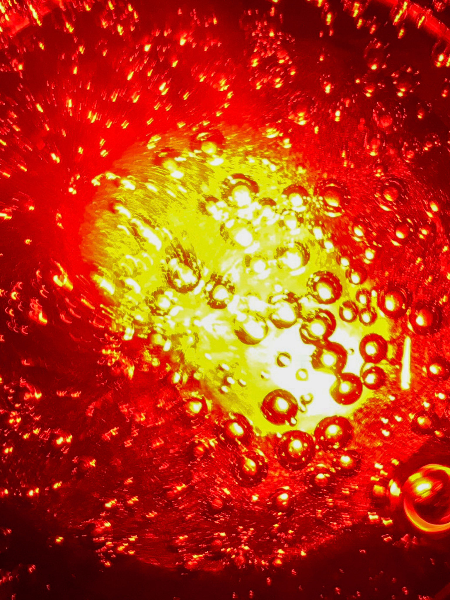 One Big Red, one clear cup, one small flashlight, and one zoomed-in screenshot later...