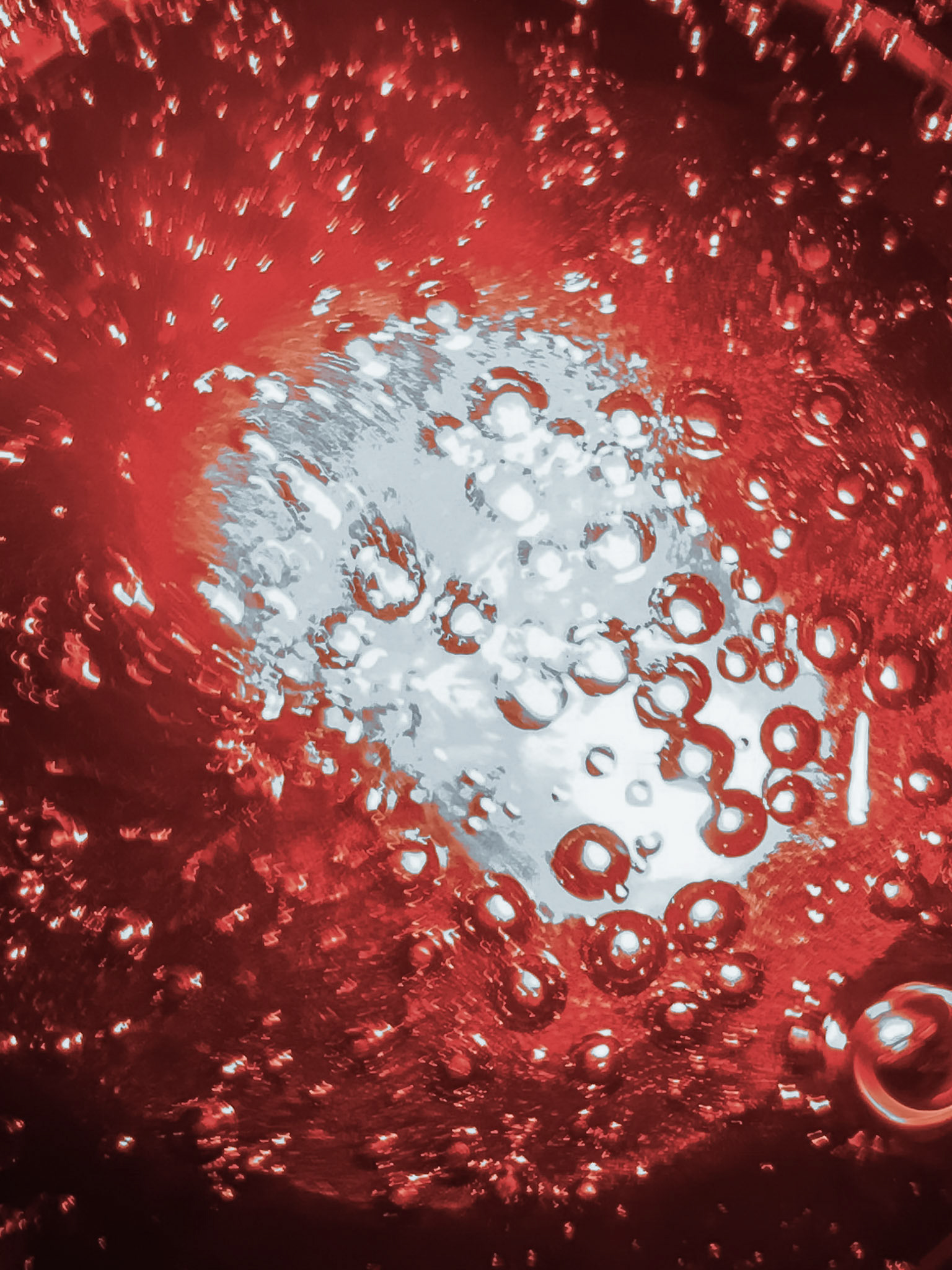 One Big Red, one clear cup, one small flashlight, and one zoomed-in screenshot later...