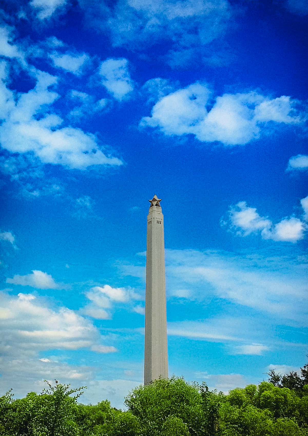 San Jacinto Monument from afar - La Porte, Texas