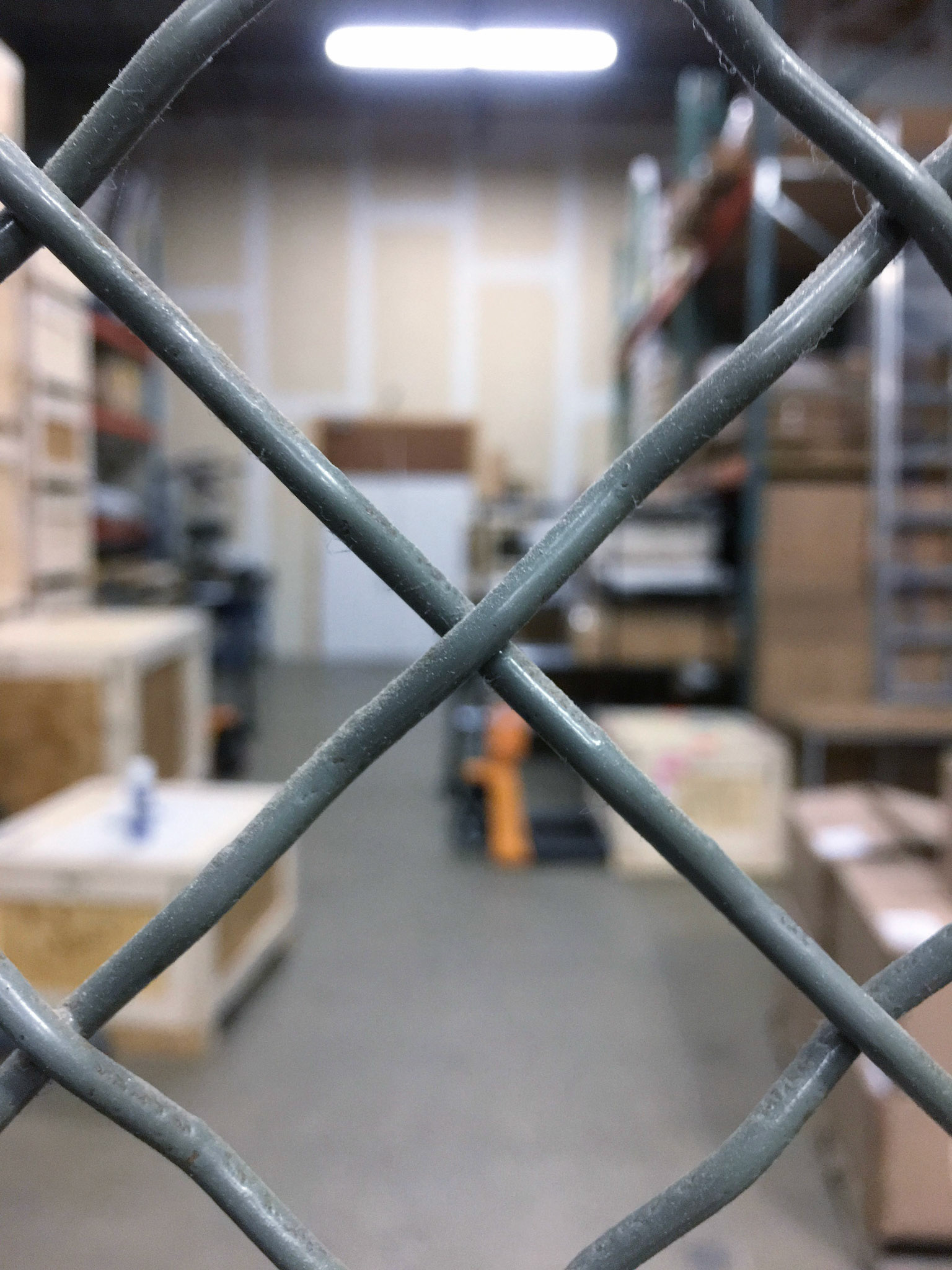 From inside the secure area