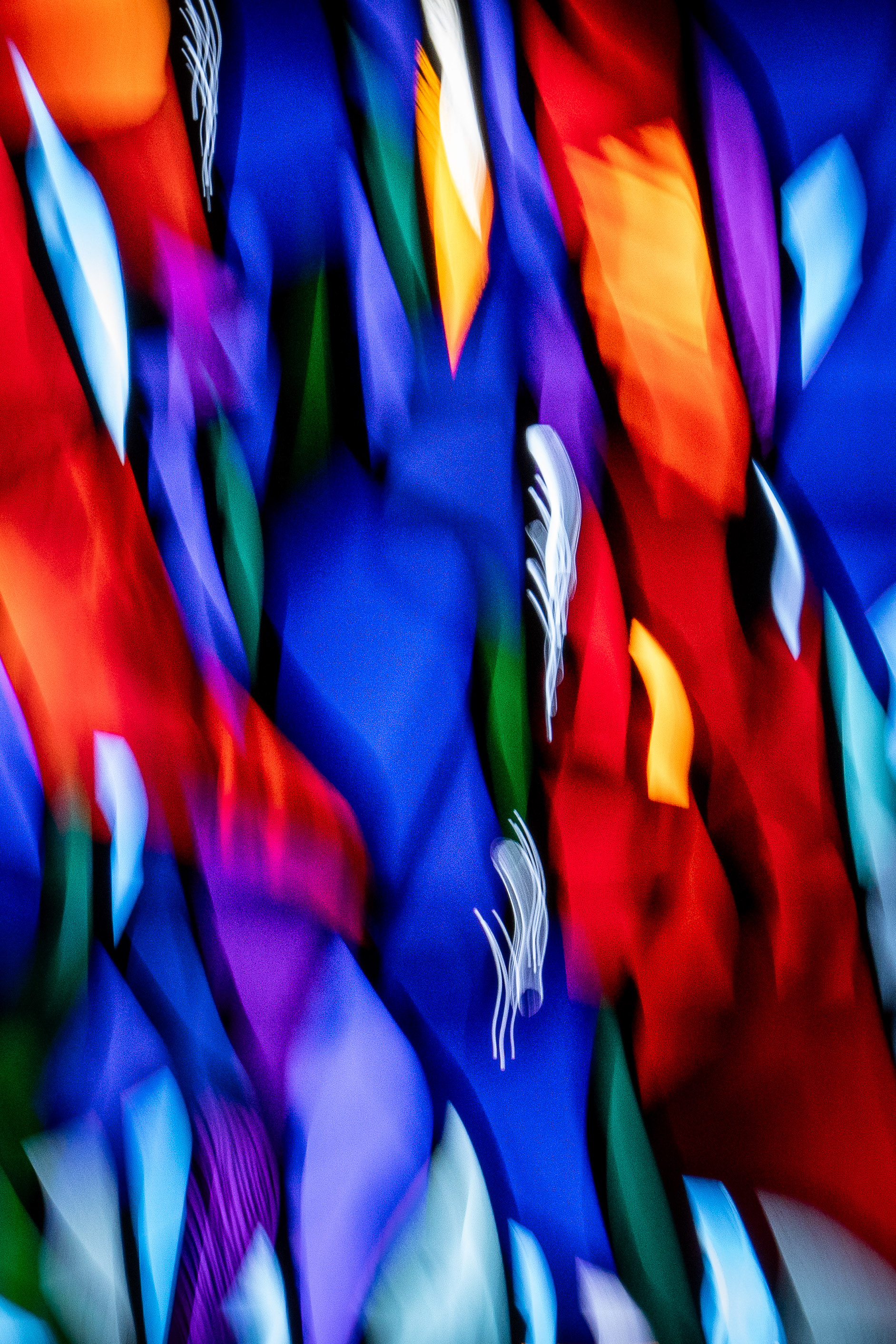 Intentional camera movement photo of window at Washington National Cathedral