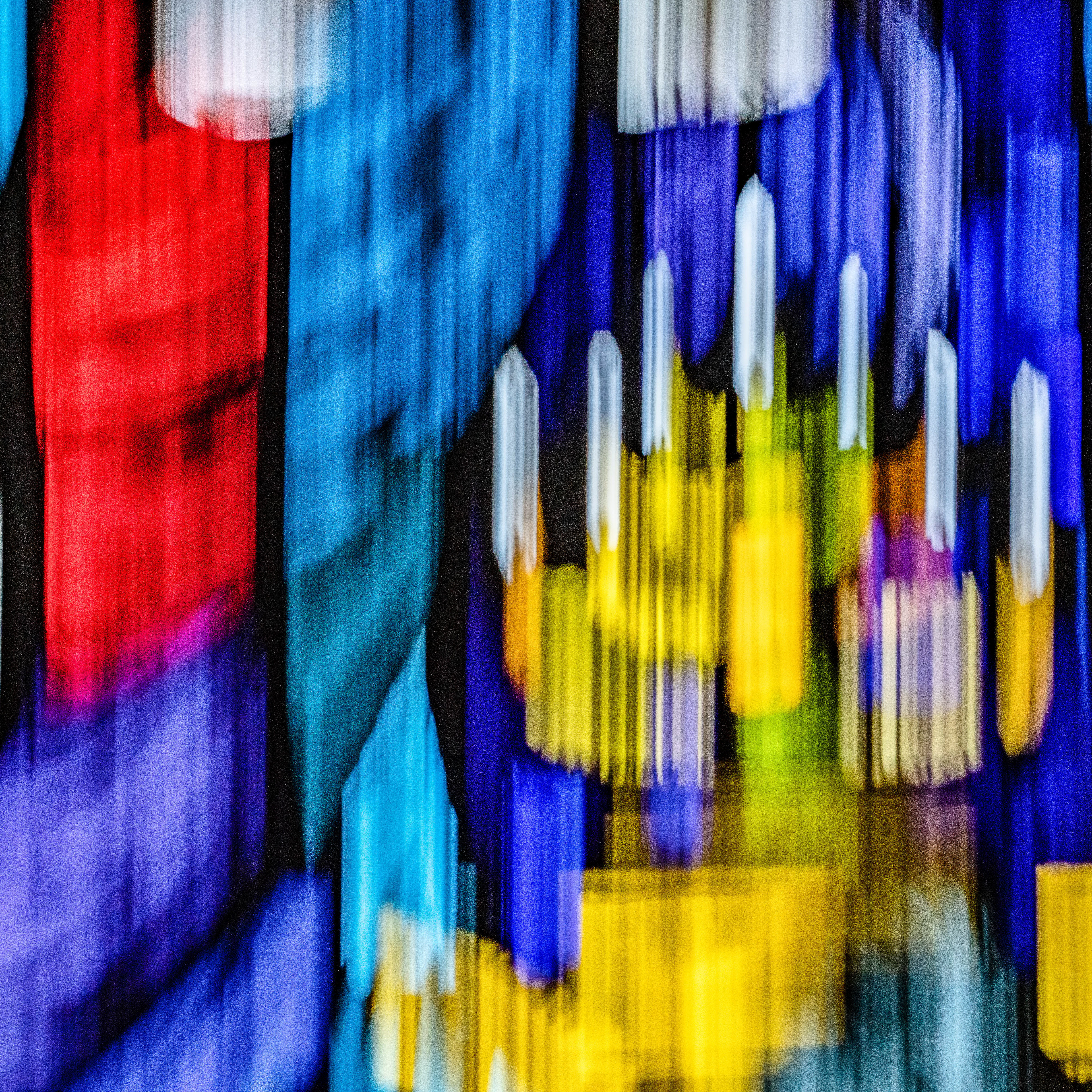 Intentional camera movement photo of window at Washington National Cathedral