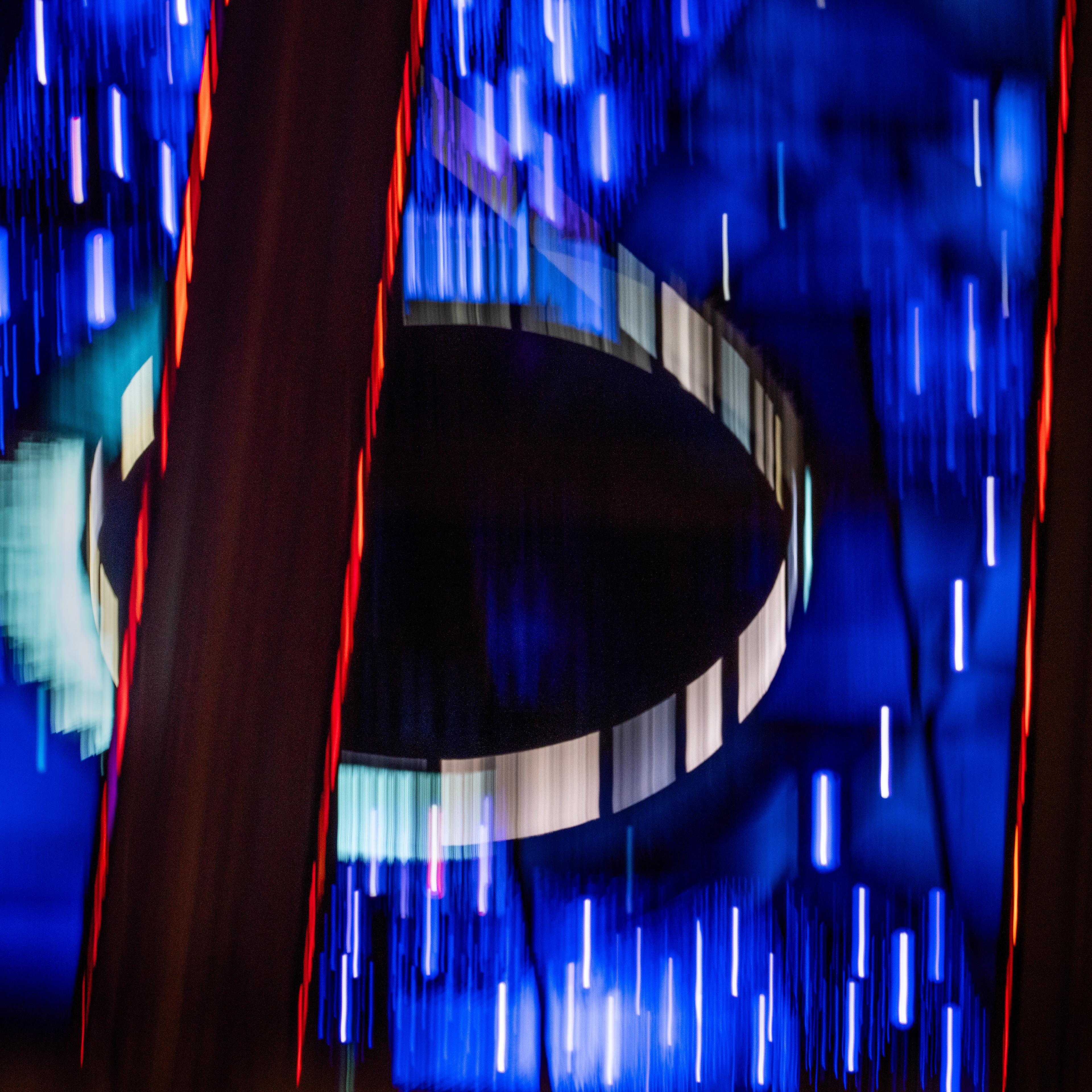 Intentional camera movement photo of window at Washington National Cathedral