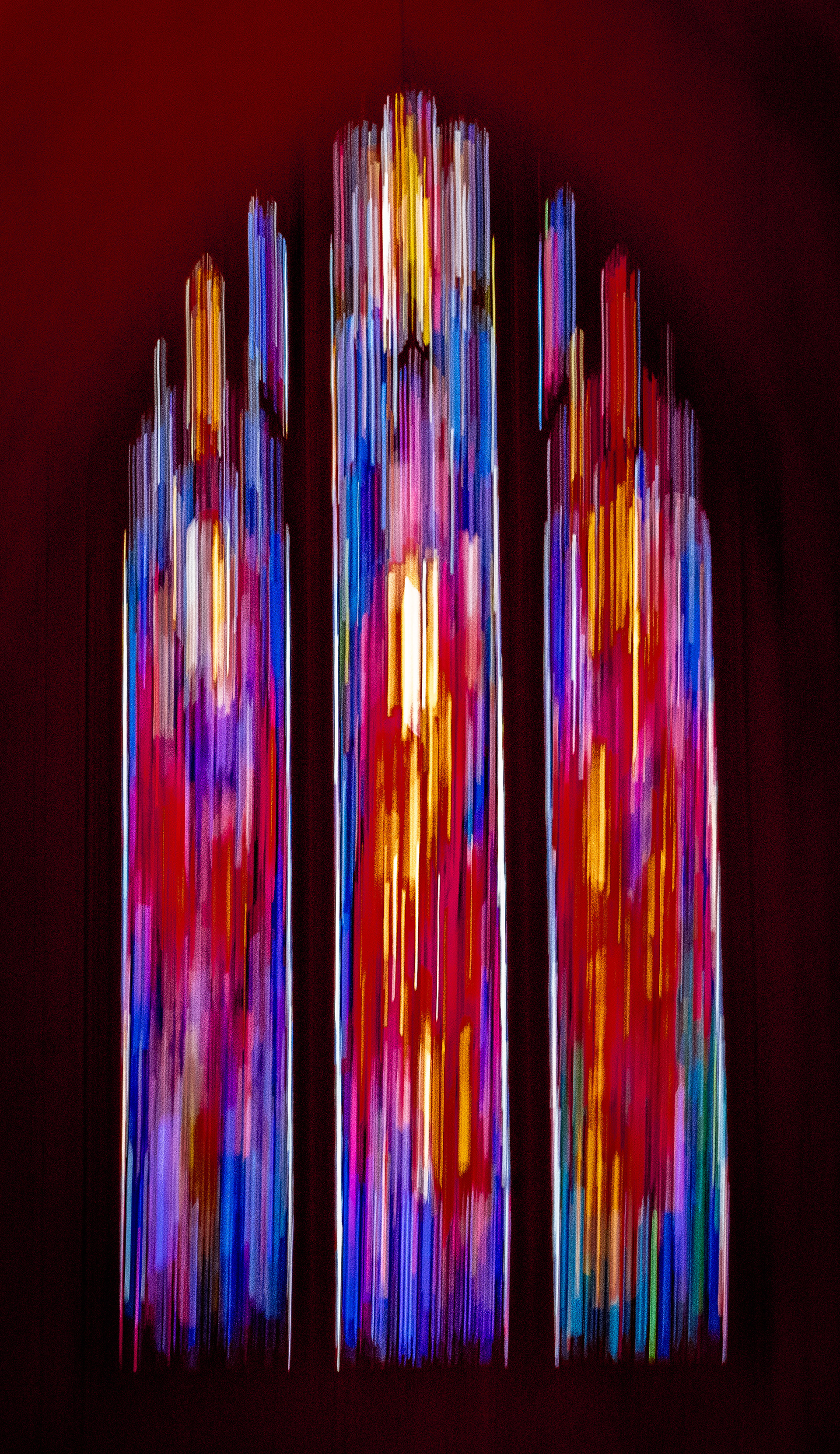 Intentional camera movement photo of window at Washington National Cathedral