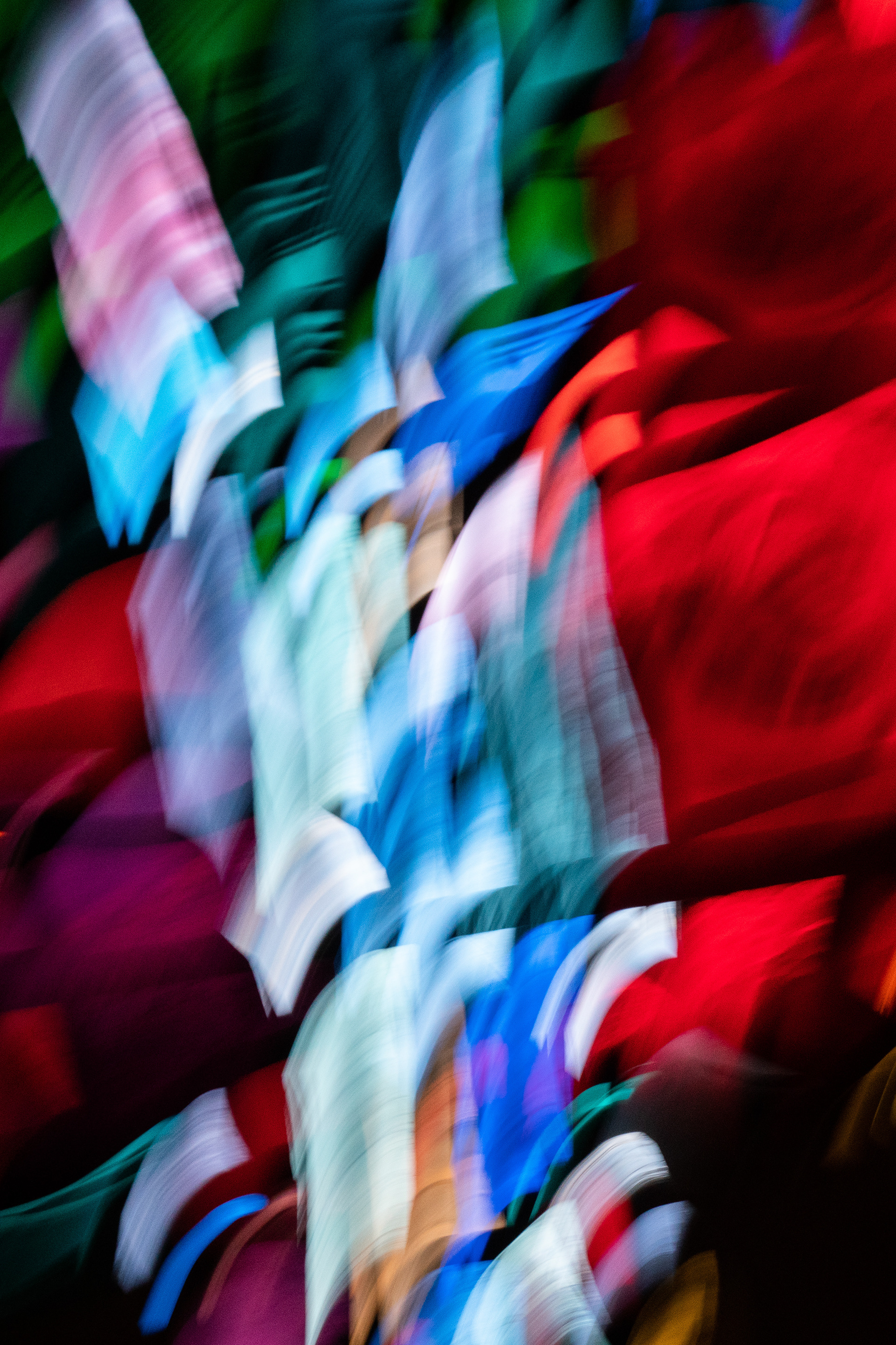 Intentional camera movement photo of window at Washington National Cathedral