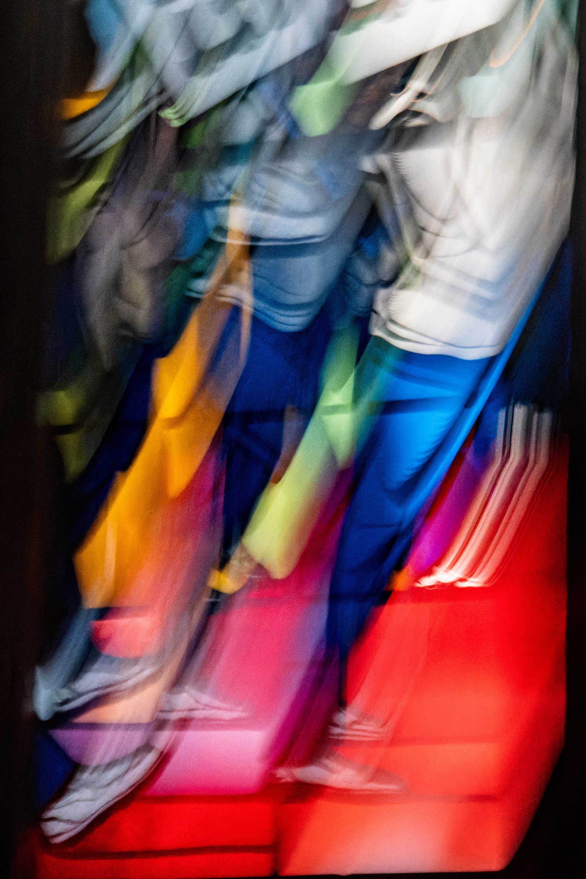 Intentional camera movement photo of window at Washington National Cathedral