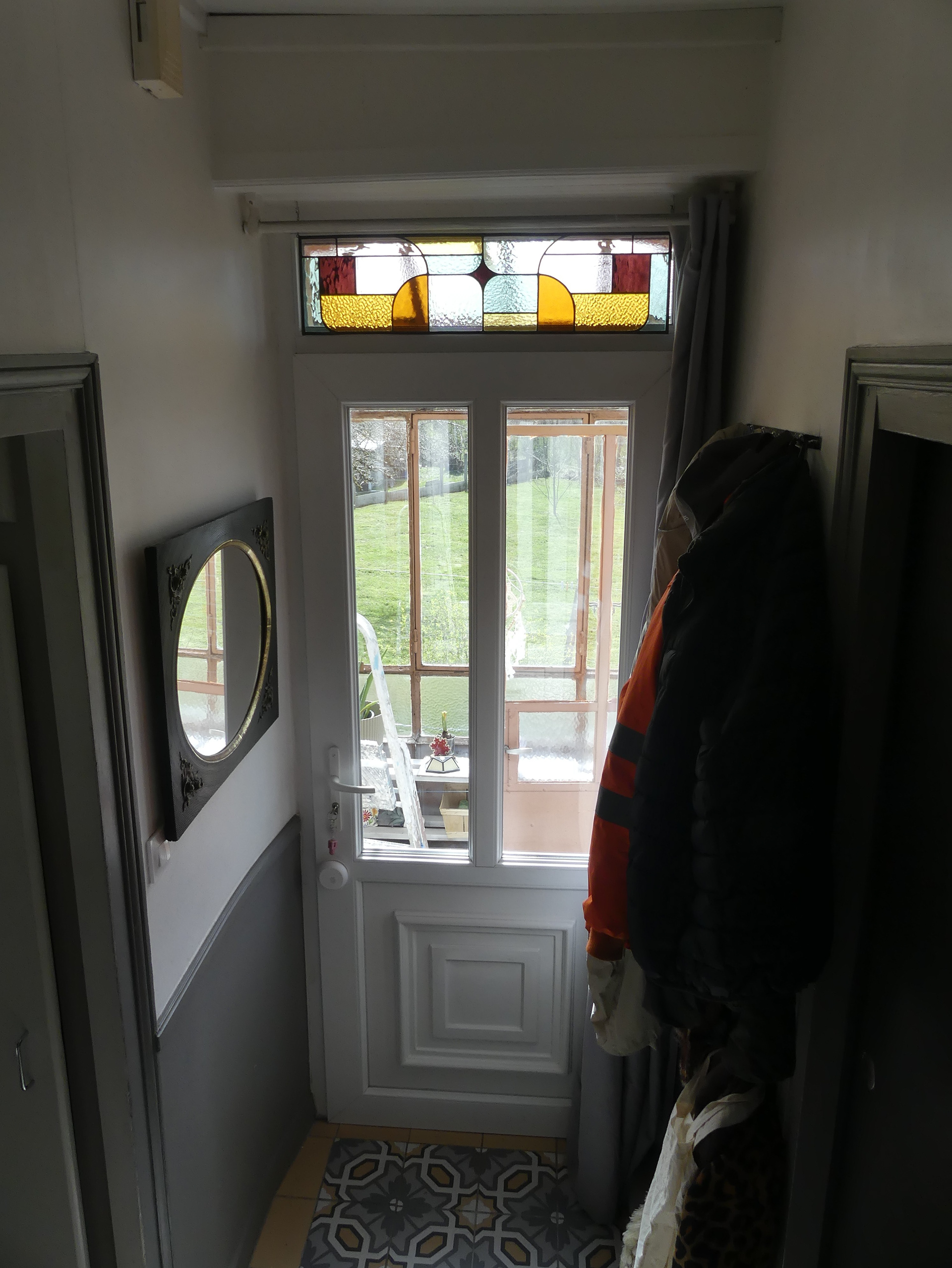 vitrail posé chez la cliente