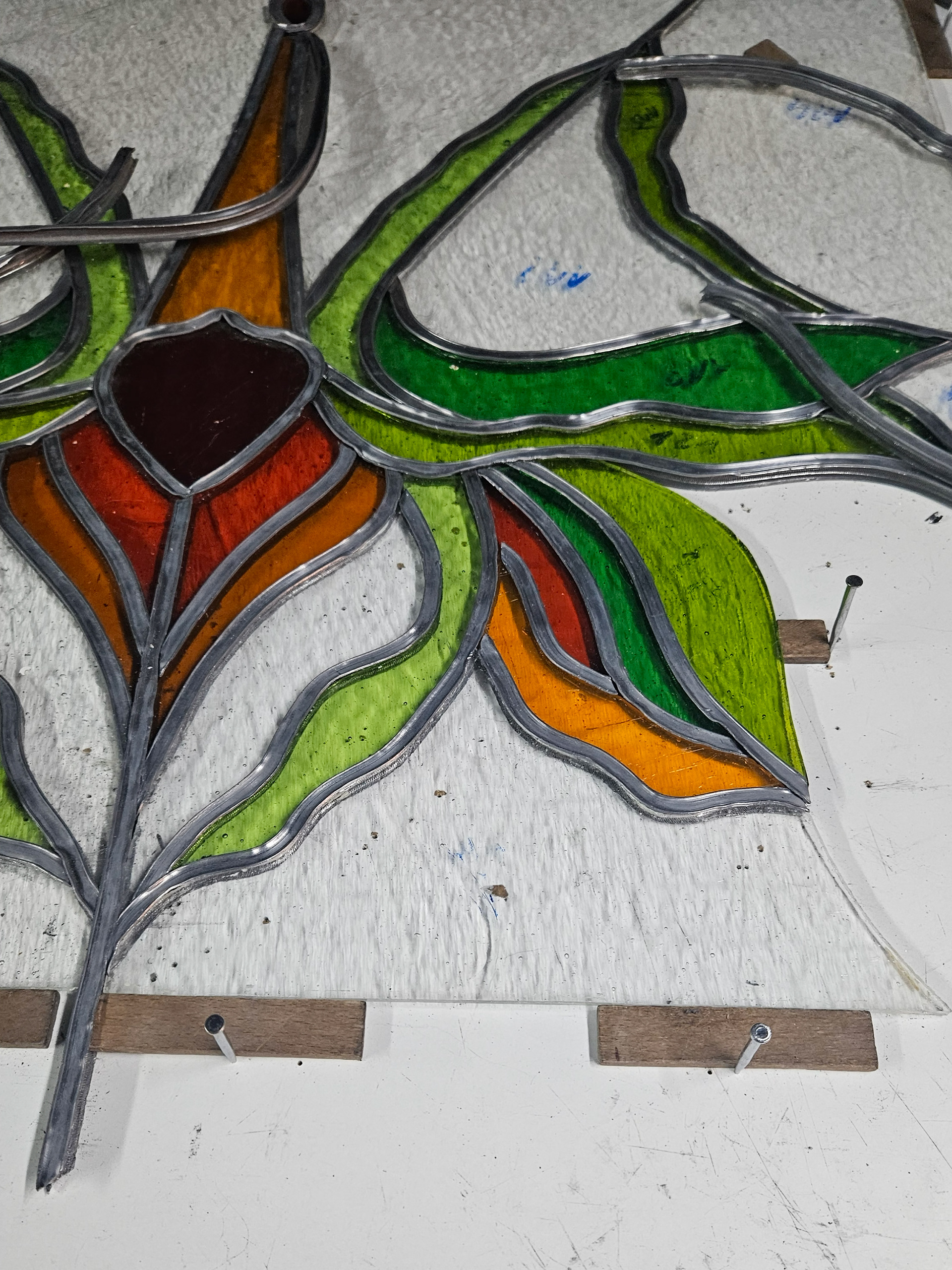 détail montage au plomb
