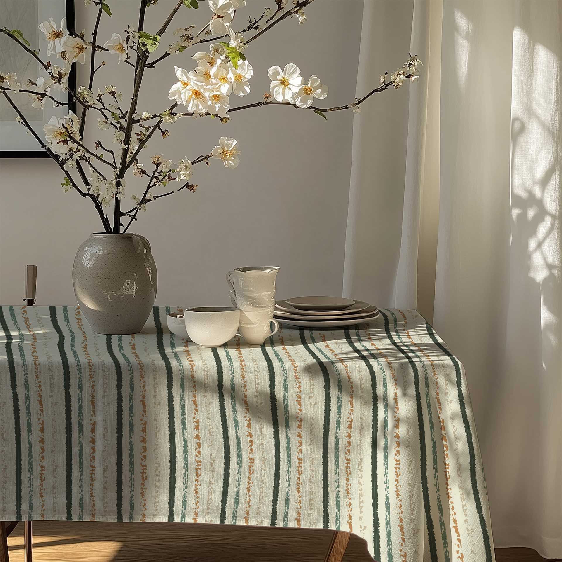 Olive Grove Stripes Fabric