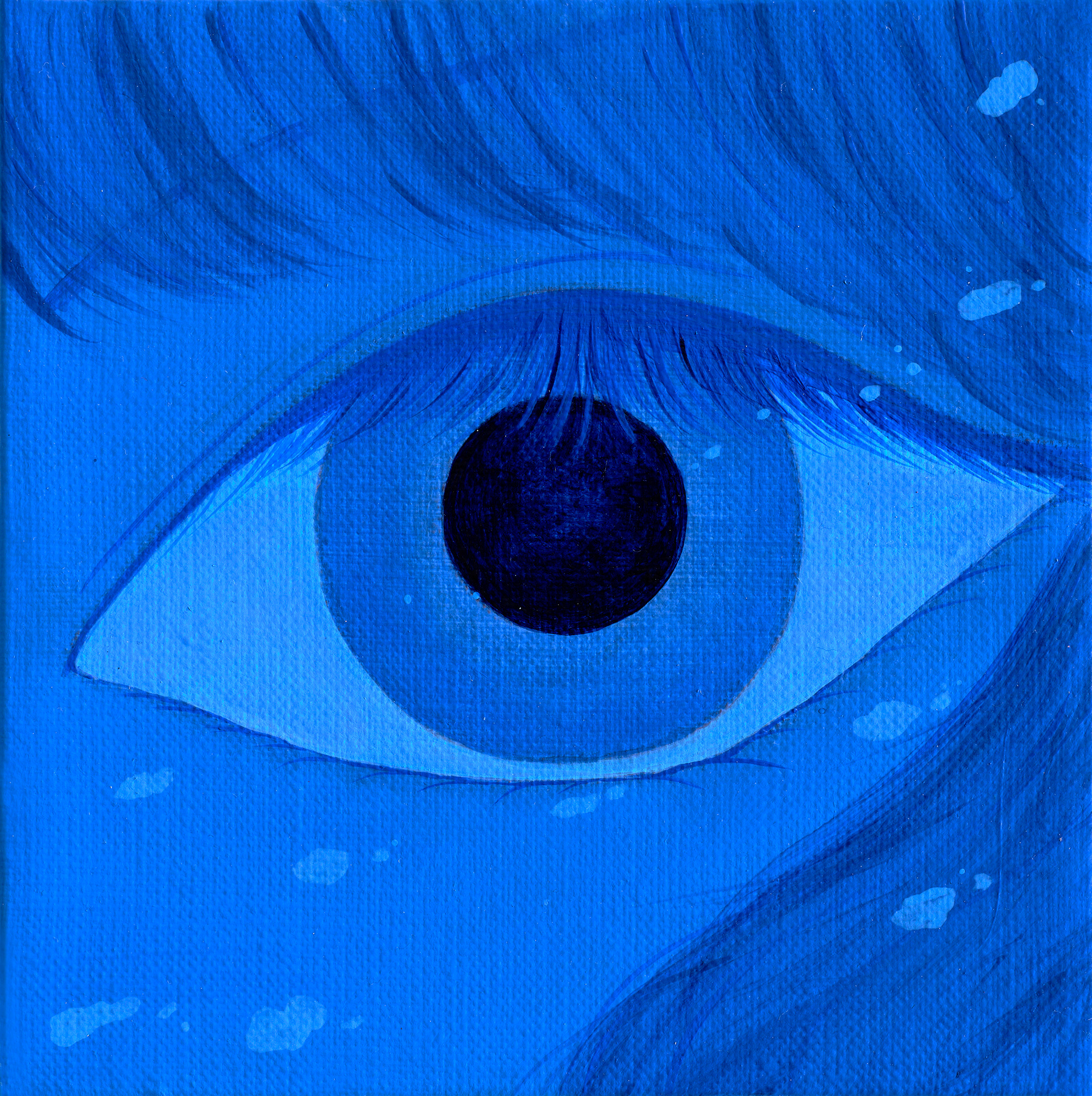 The Eye of the Abyss, Acrylic on canvas, 15.8x15.8cm, 2026