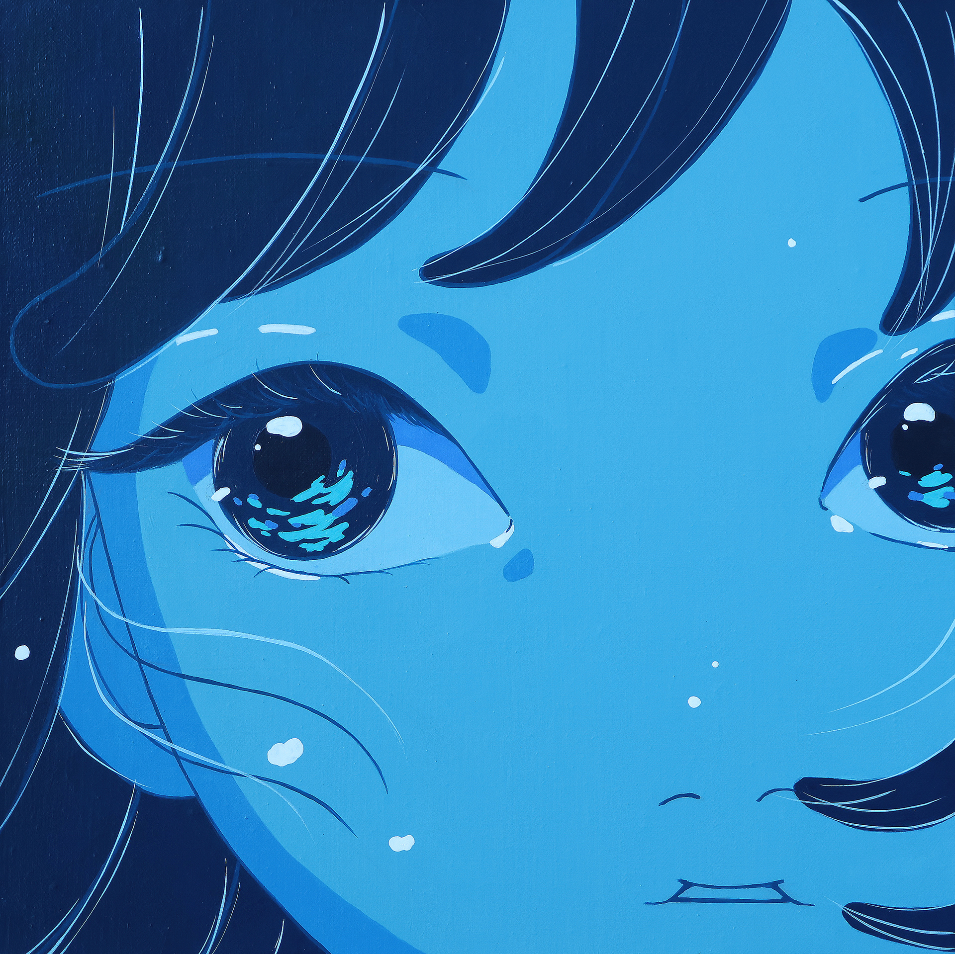 고요한 블루, Still Blue, Acrylic on canvas, 31.8x31.8cm, 2025