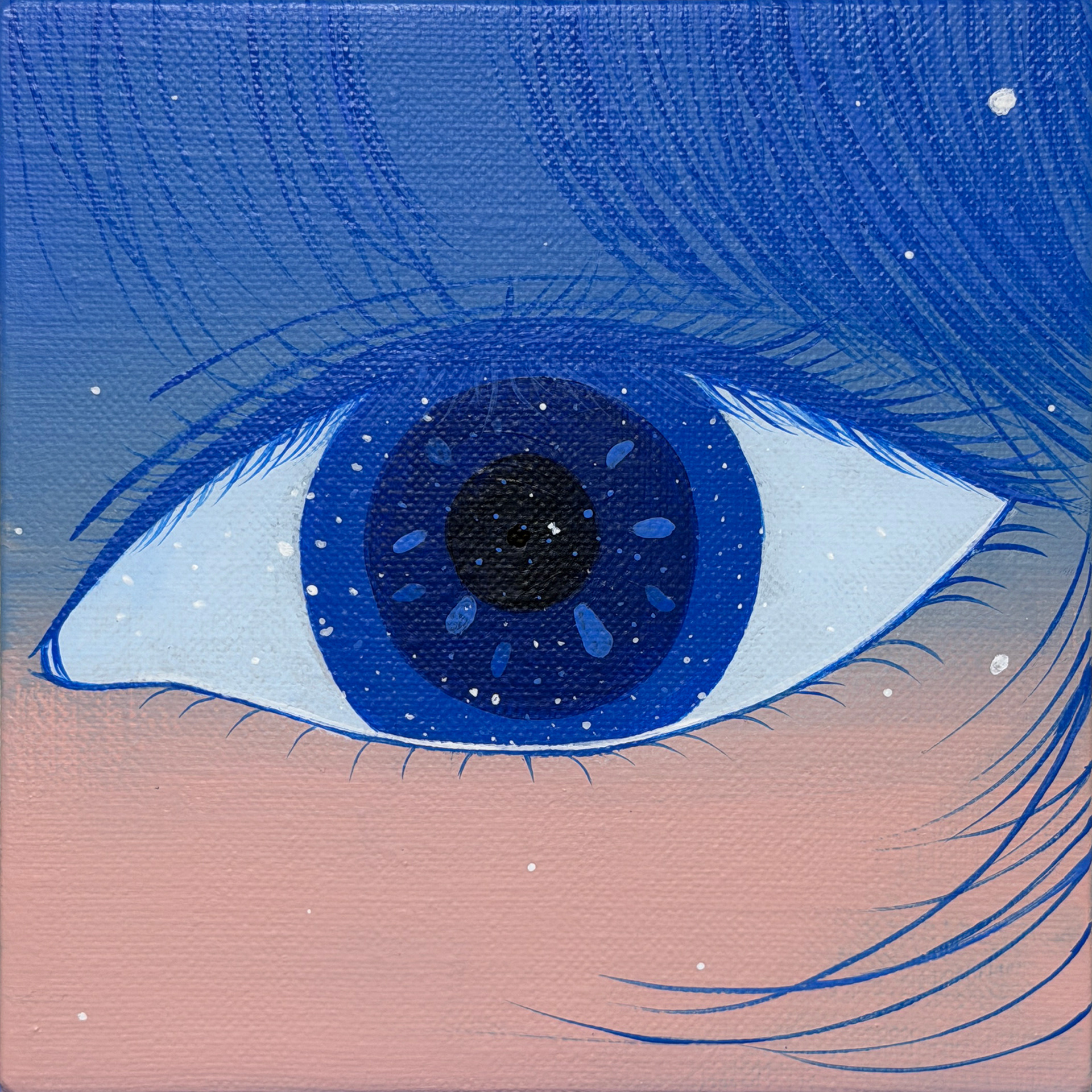 Gaze , Acrylic on canvas, 15.8x15.8cm, 2026