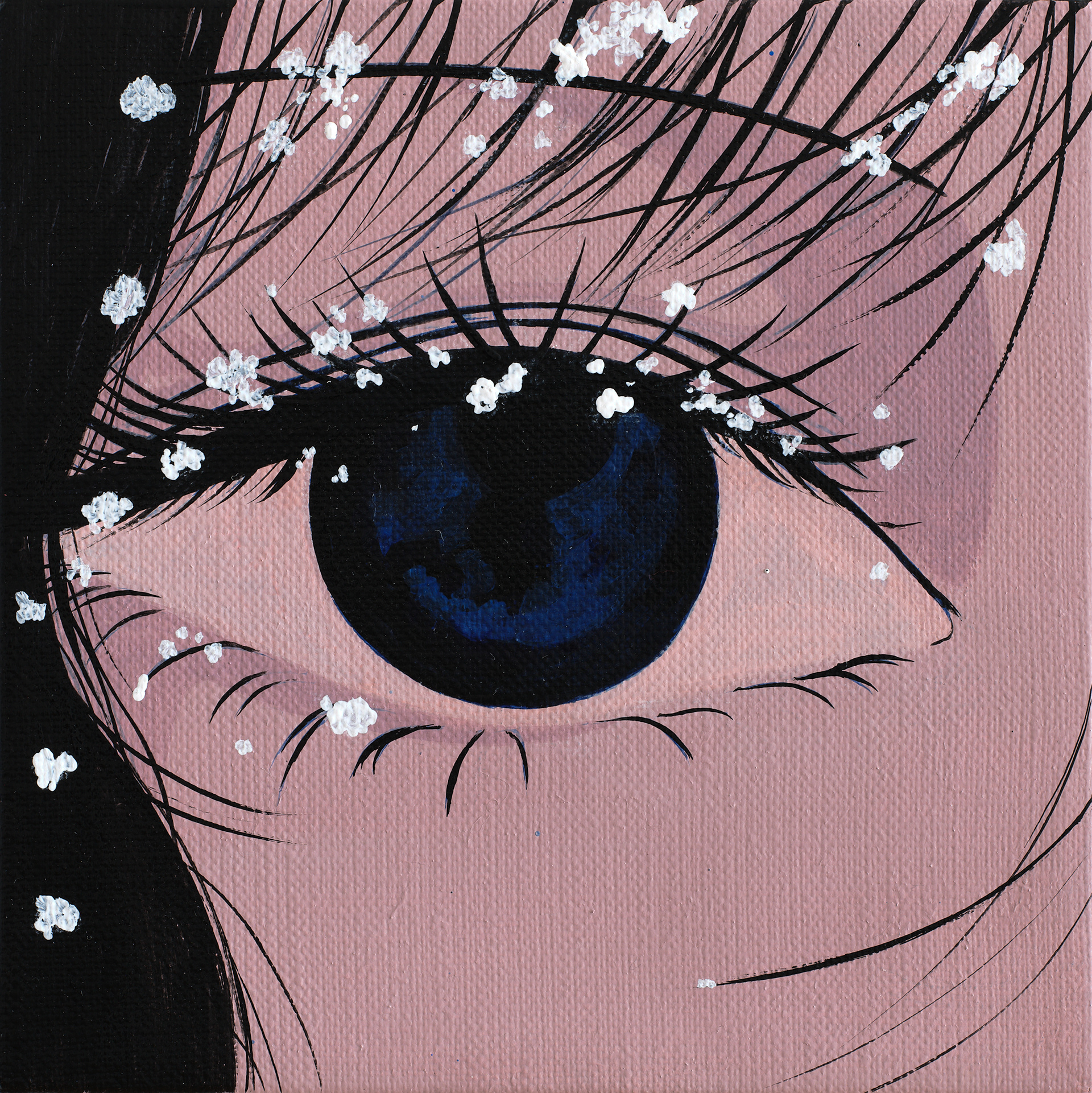 Snow Flower, Acrylic on canvas, 15.8x15.8cm, 2026