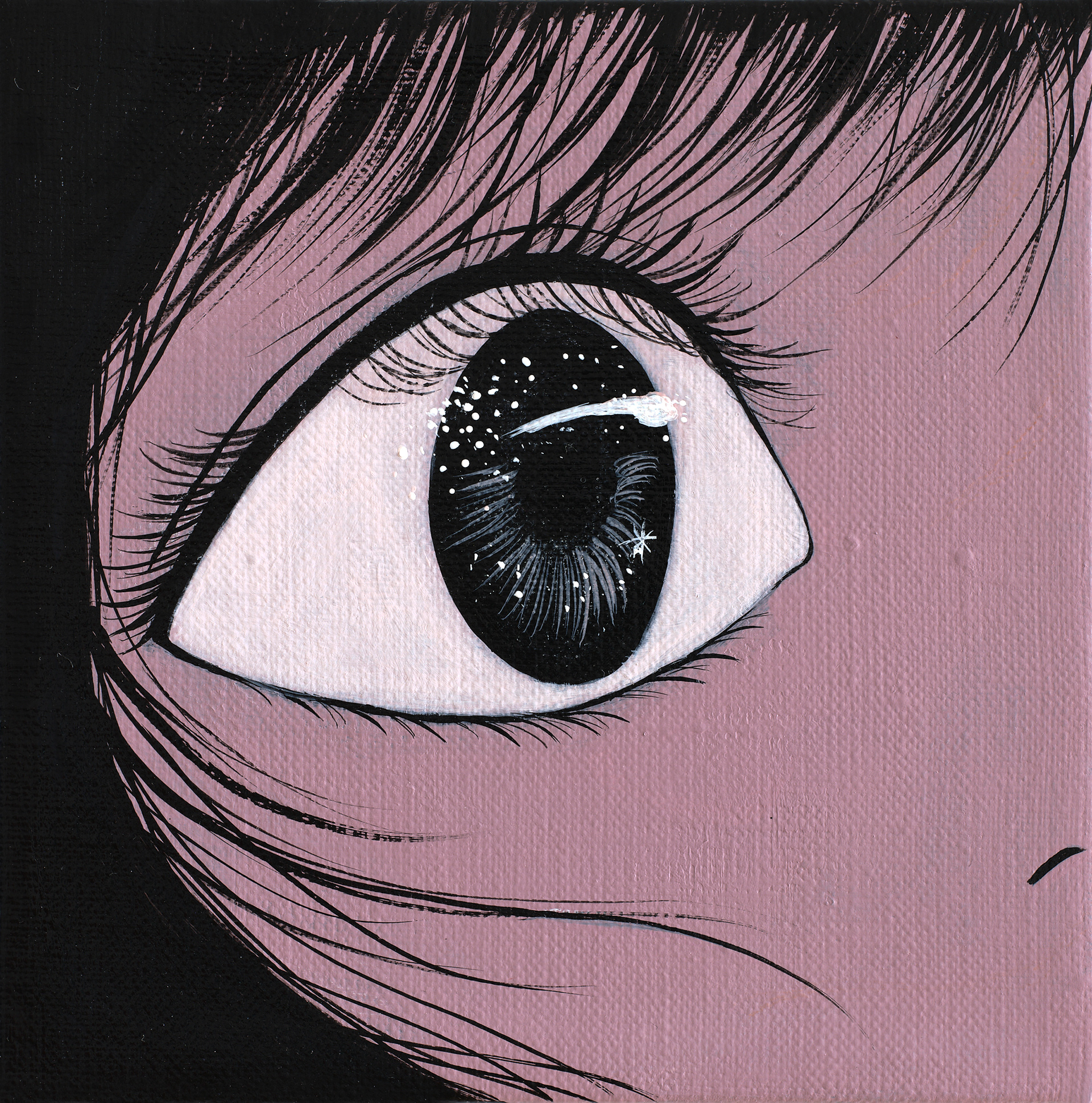 Inner Meteor, Acrylic on canvas, 15.8x15.8cm, 2026