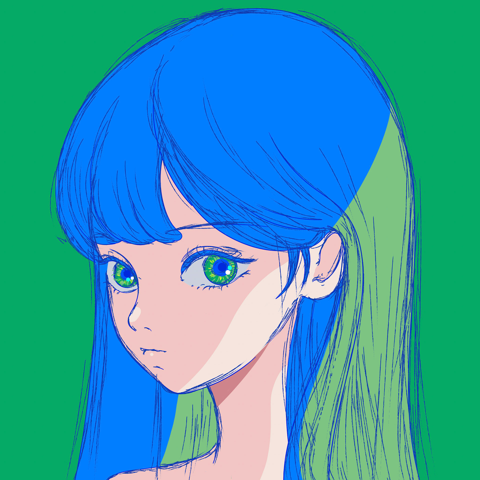 Anxiety, Acrylic on canvas, 60.6x60.6cm, 2024