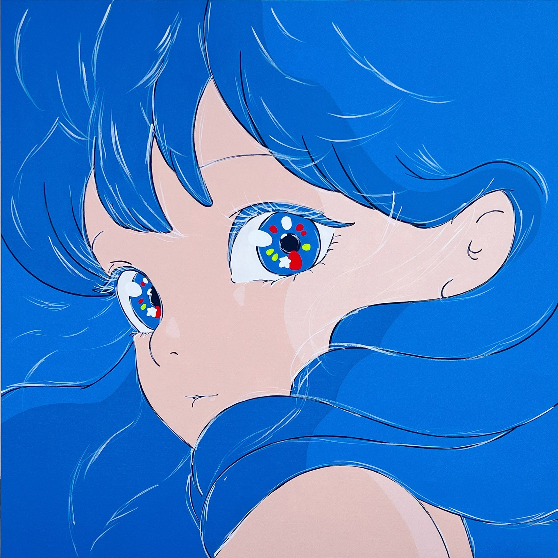 Shooting Star, Acrylic on canvas, 91x91cm, 2024