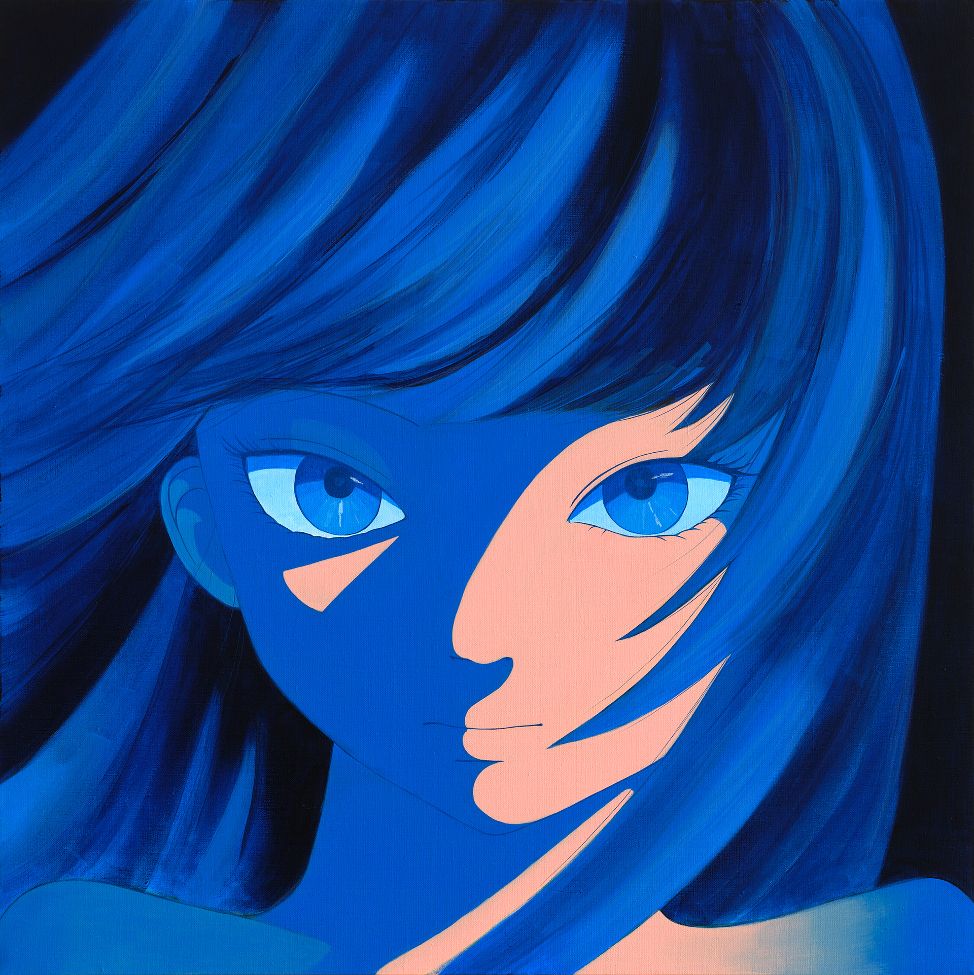 Flowing Self, Acrylic on canvas, 91x91cm, 2026