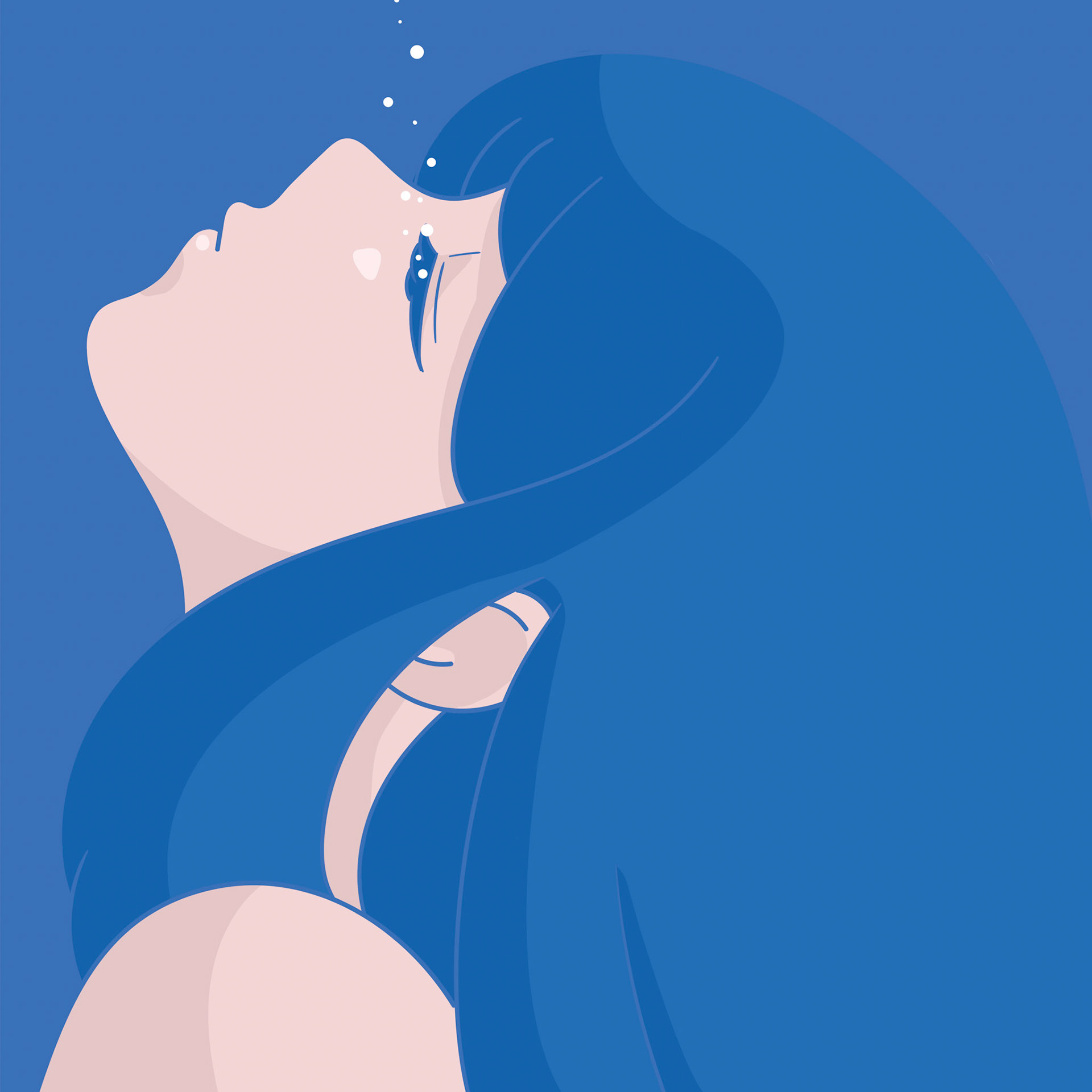 Ocean, Acrylic on canvas, 45.5x45.5cm, 2022