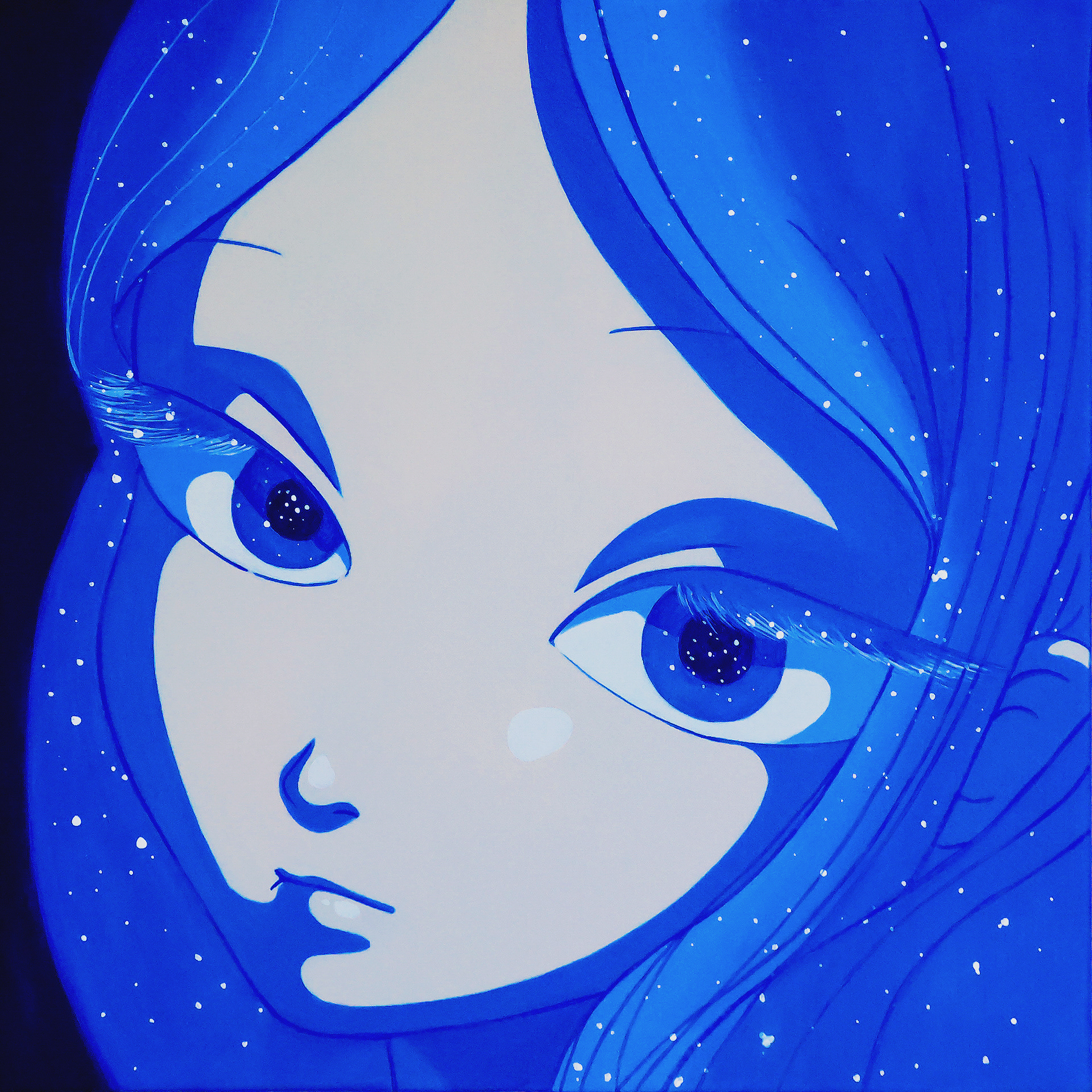 Memory of Snow,  Acrylic on canvas, 30x30cm, 2025