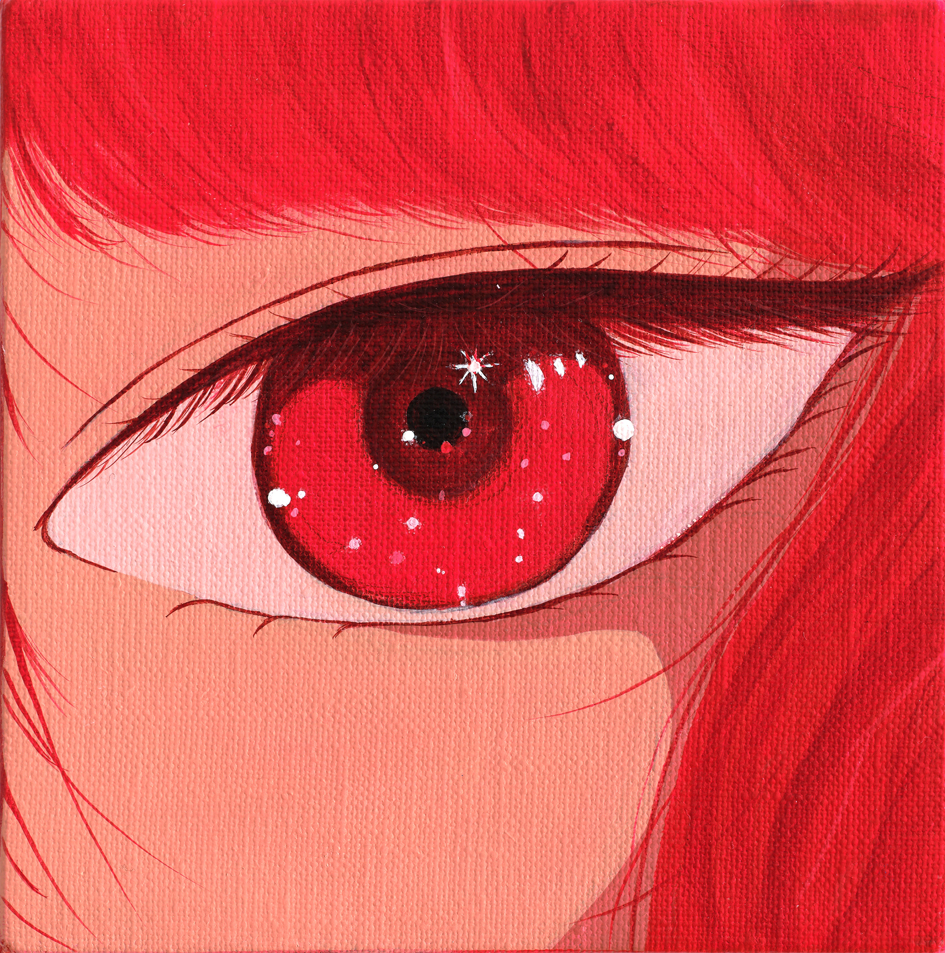 Red Seed, Acrylic on canvas, 15.8x15.8cm, 2026