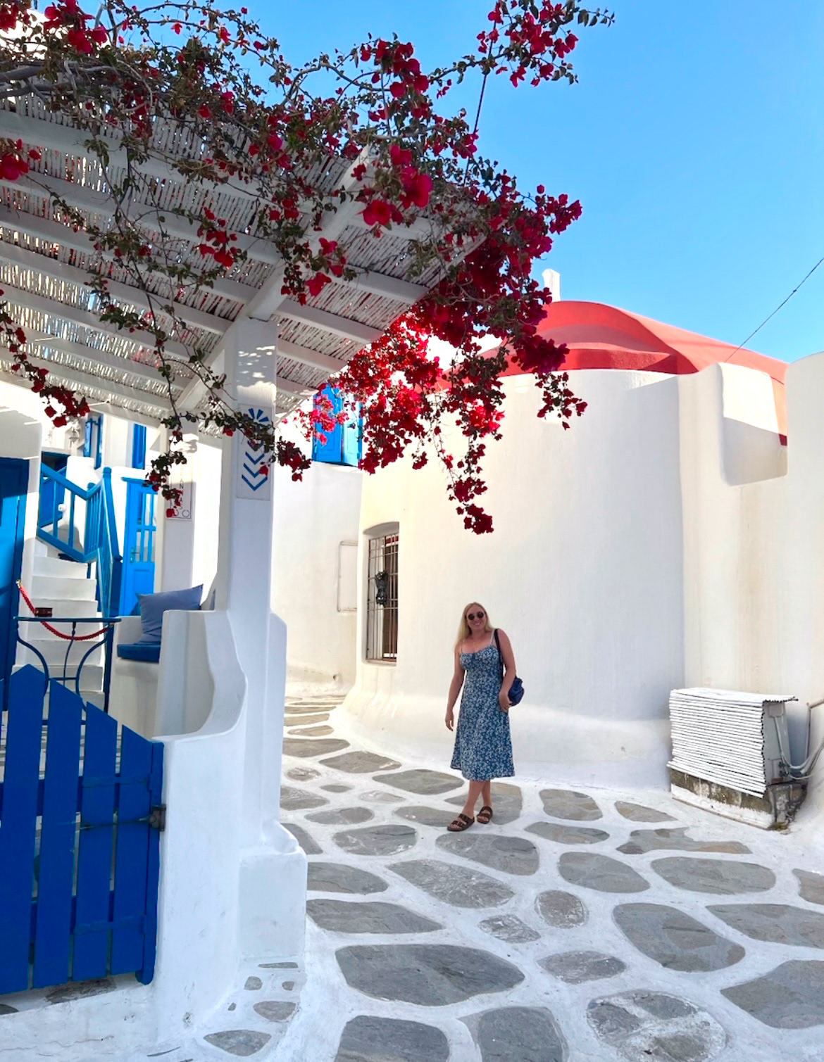 Me in Greece looking much tanner than I usually am