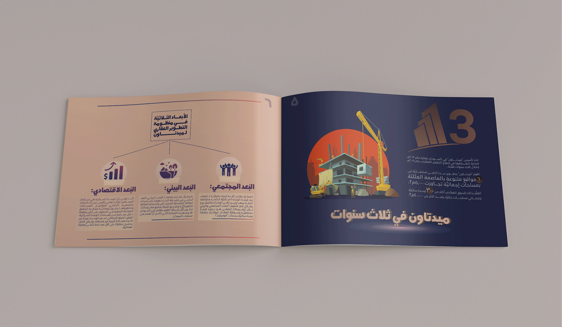 Horizontal A5 Brochure mockup