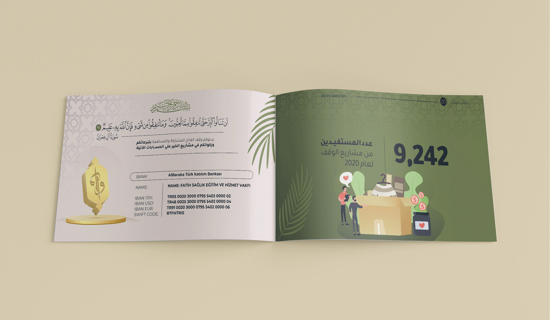 Horizontal A5 Brochure mockup