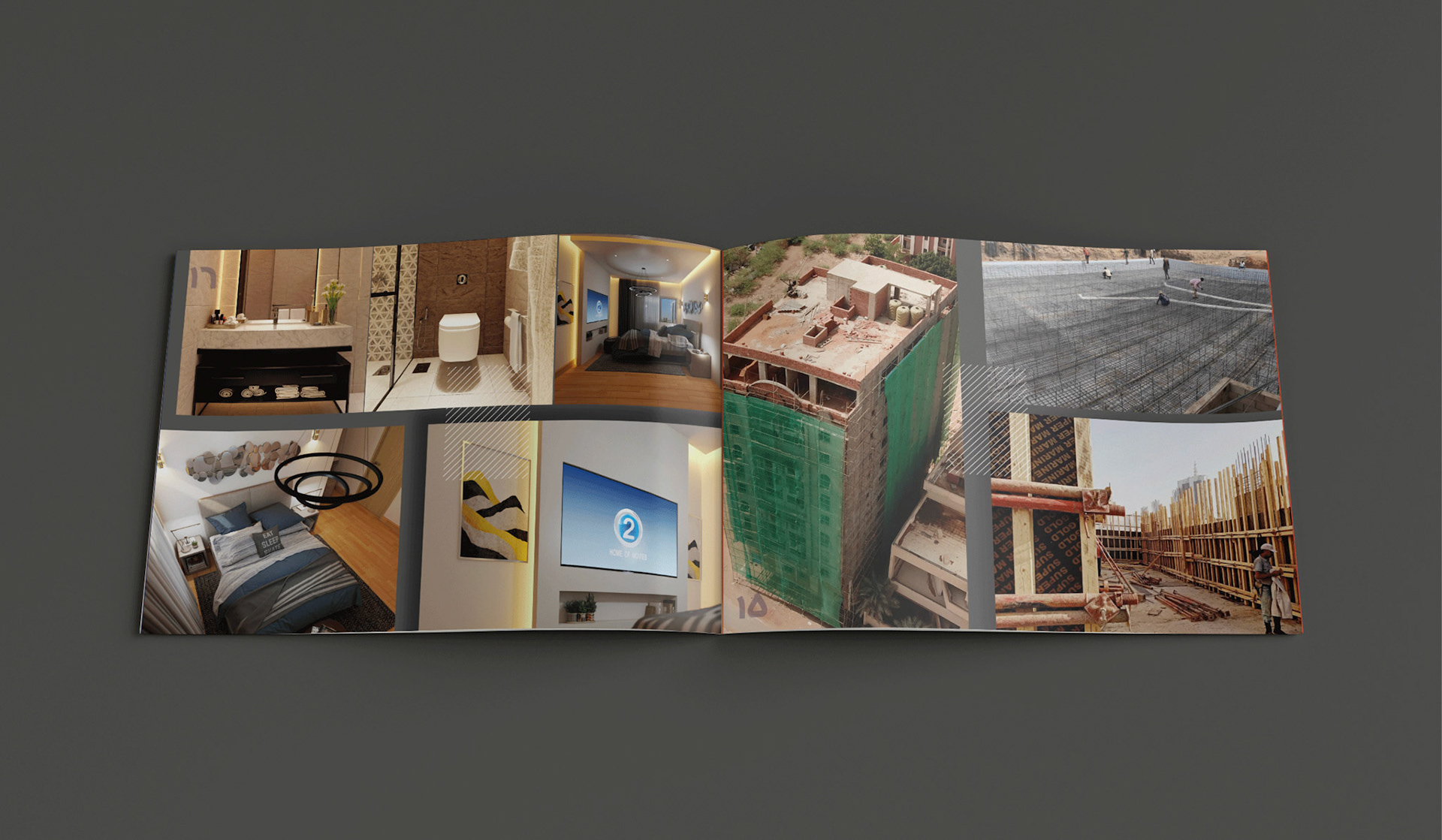 Horizontal A5 Brochure mockup