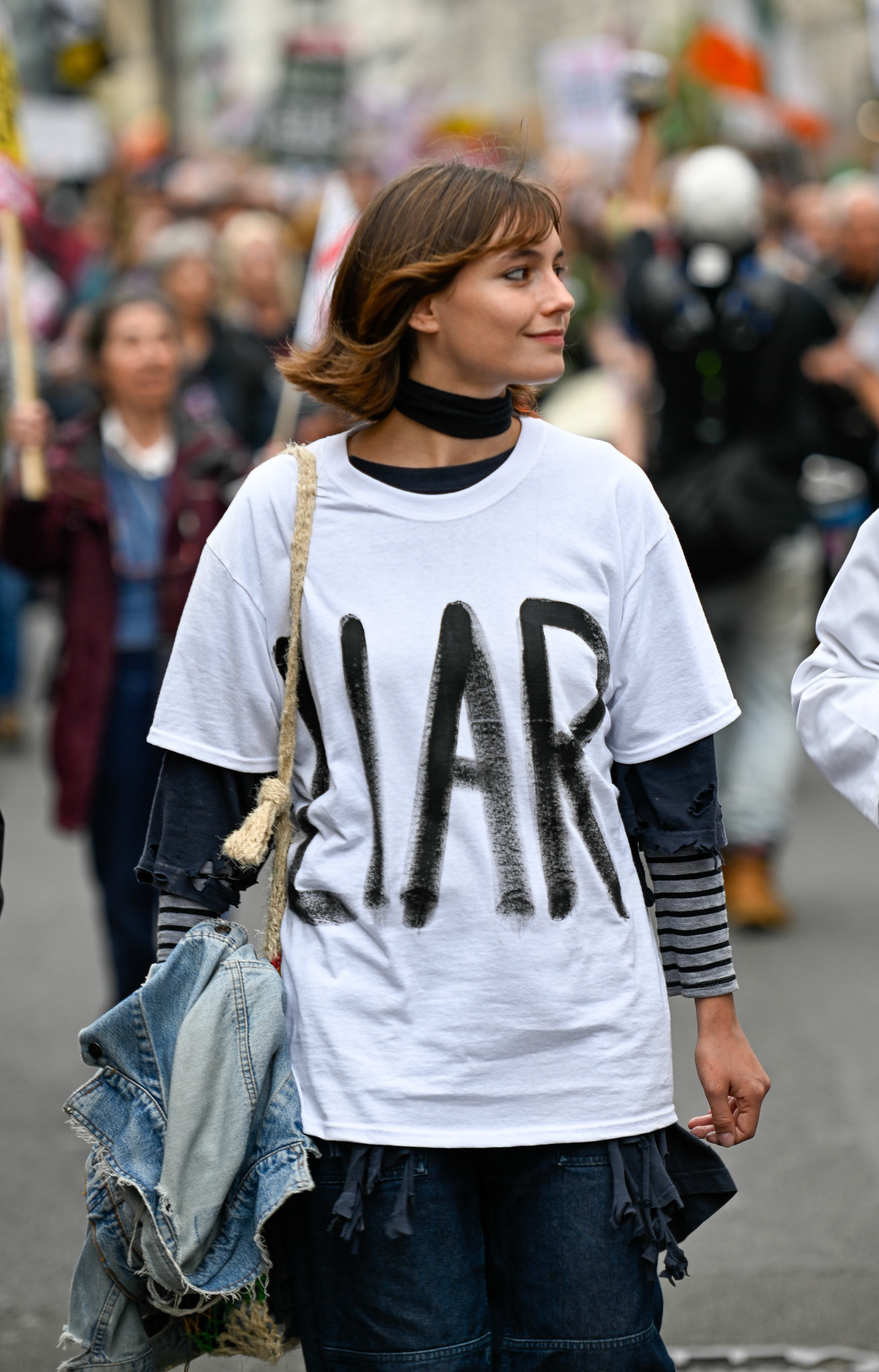 London, UK, 17th September 2025, A large protest by thousands of anti Trump supporters wound through central London towards Parliament, monkeybutlerimages / Alamy Live News