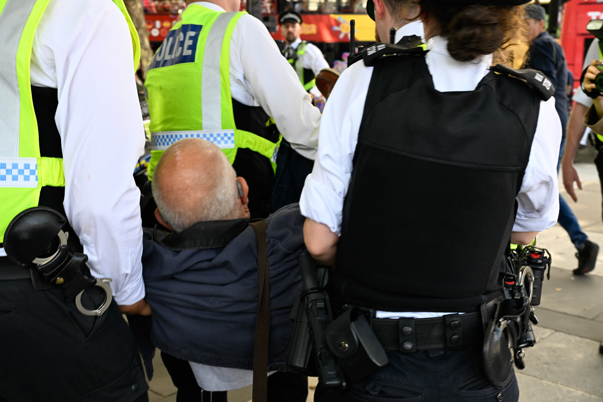 Hundreds of supporters of proscribed terrorist group Palestine Action were arrested on Parliament Square