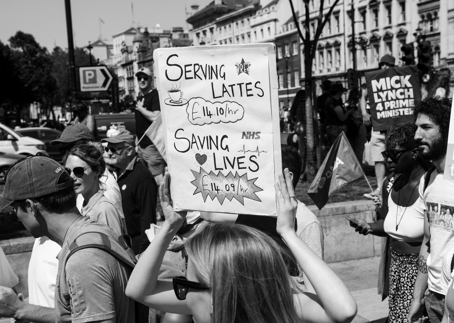 Striking Junior Doctors March in London to Parliament Square over fair pay demands 16/06/23