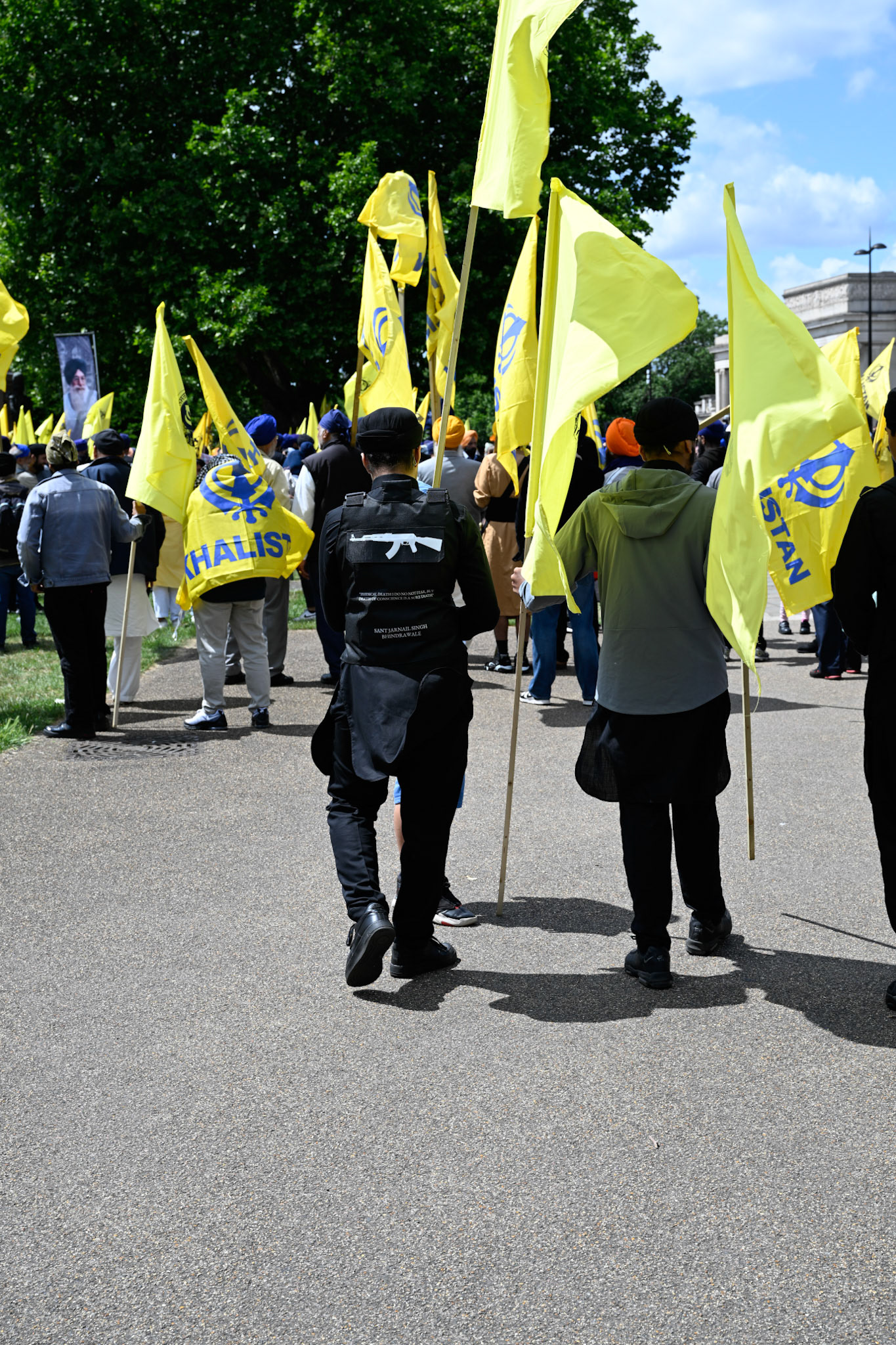 London, UK, 1st June 2025, Sikh protesters gather ahead of the anniversary march of the Amritsar massacre by the Indian Army 1984, monkeybutlerimages/alamy live news