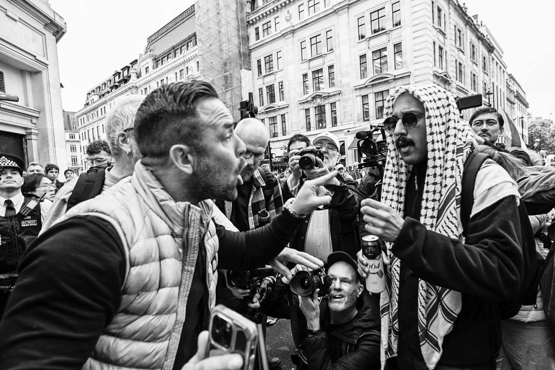 London, UK, 17th September 2025, A large protest by thousands of anti Trump supporters wound through central London towards Parliament, monkeybutlerimages / Alamy Live News