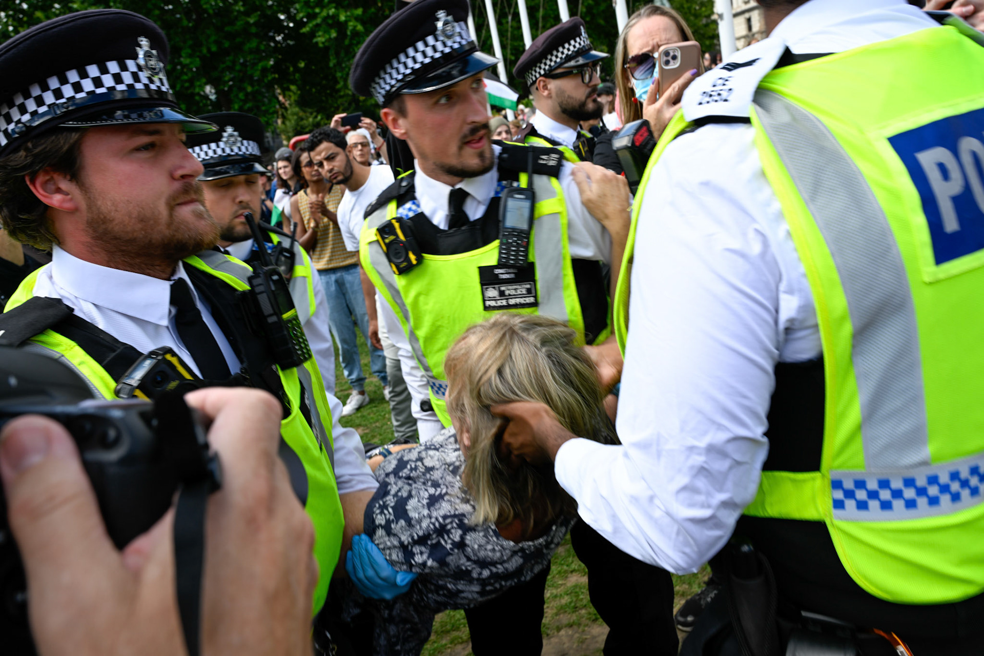 Hundreds of supporters of proscribed terrorist group Palestine Action were arrested on Parliament Square