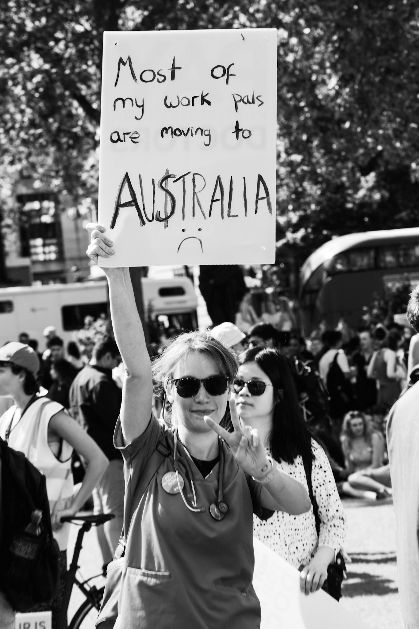 Striking Junior Doctors March in London to Parliament Square over fair pay demands 16/06/23