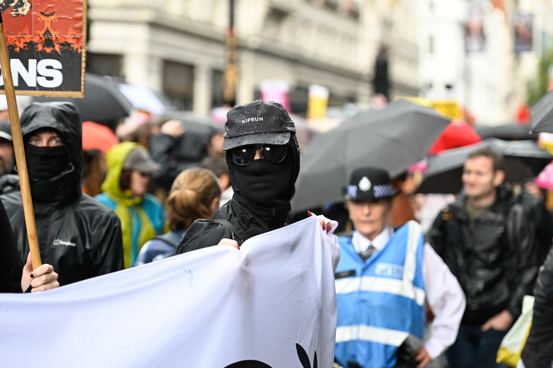 London, UK, 13th September: Protesters march to oppose Tommy Robinson and the far rights march and ideals,  monkeybutlerimages/alamy live news