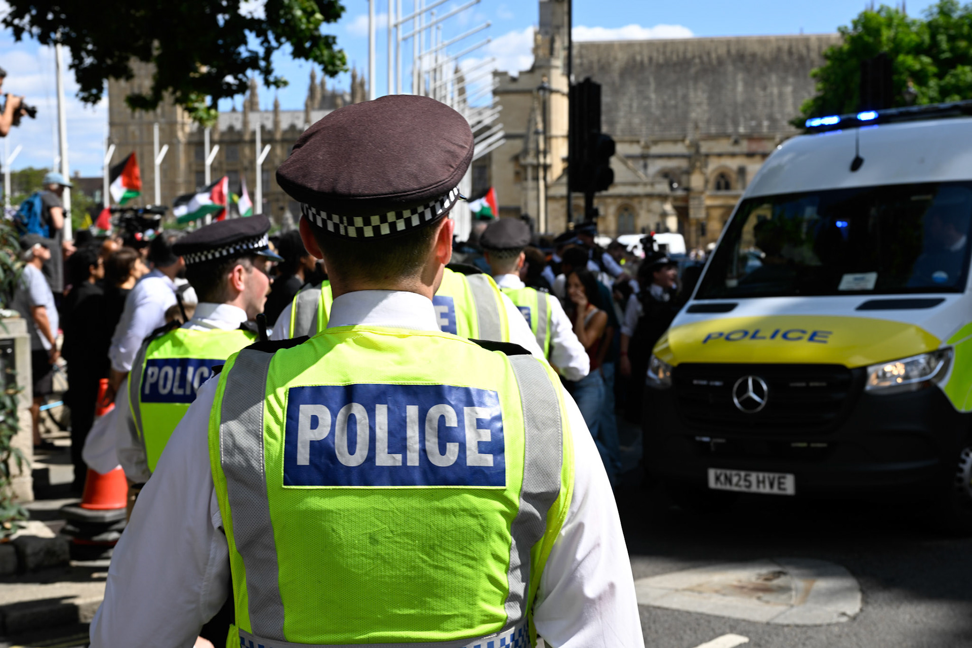 Hundreds of supporters of proscribed terrorist group Palestine Action were arrested on Parliament Square