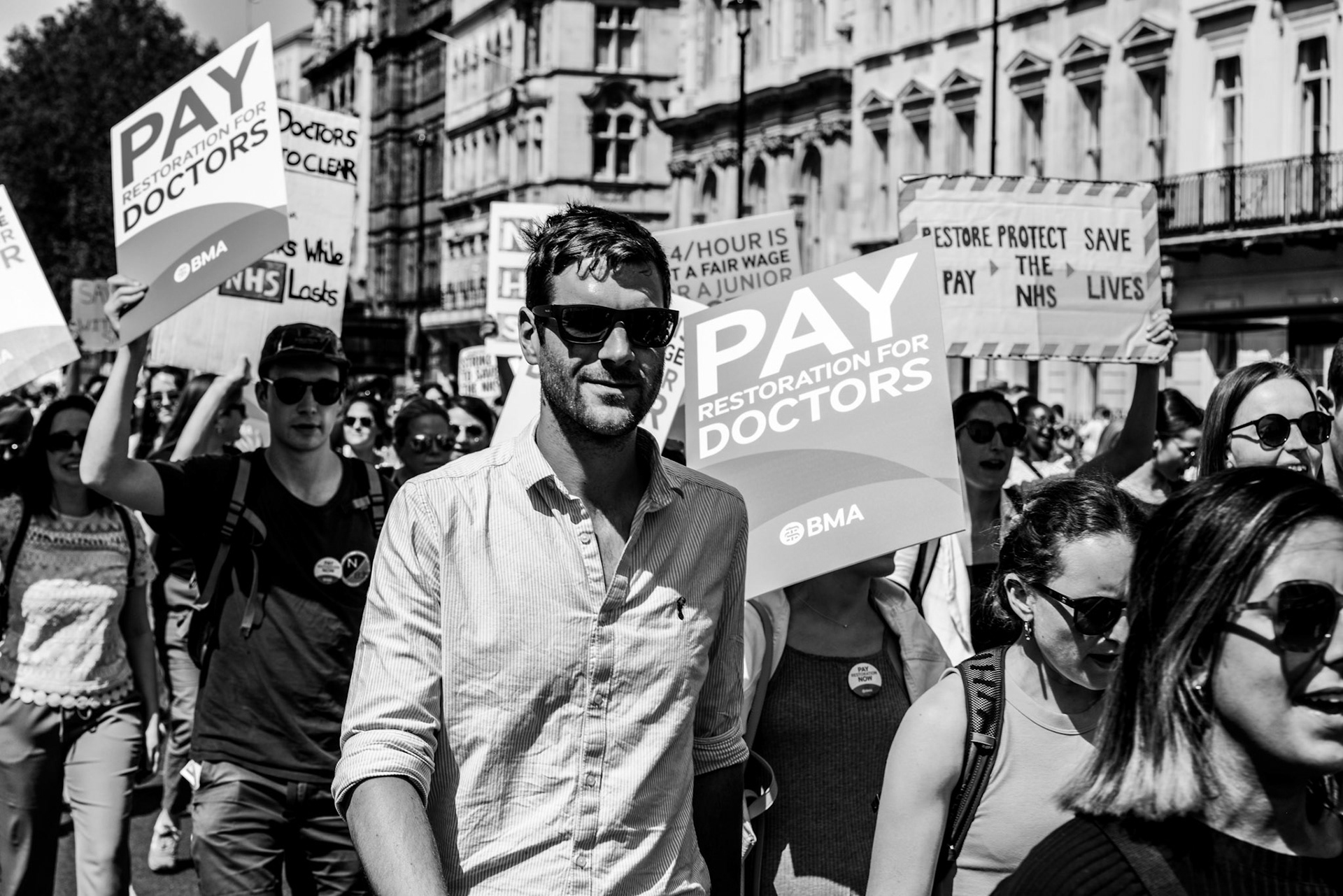 Striking Junior Doctors March in protest