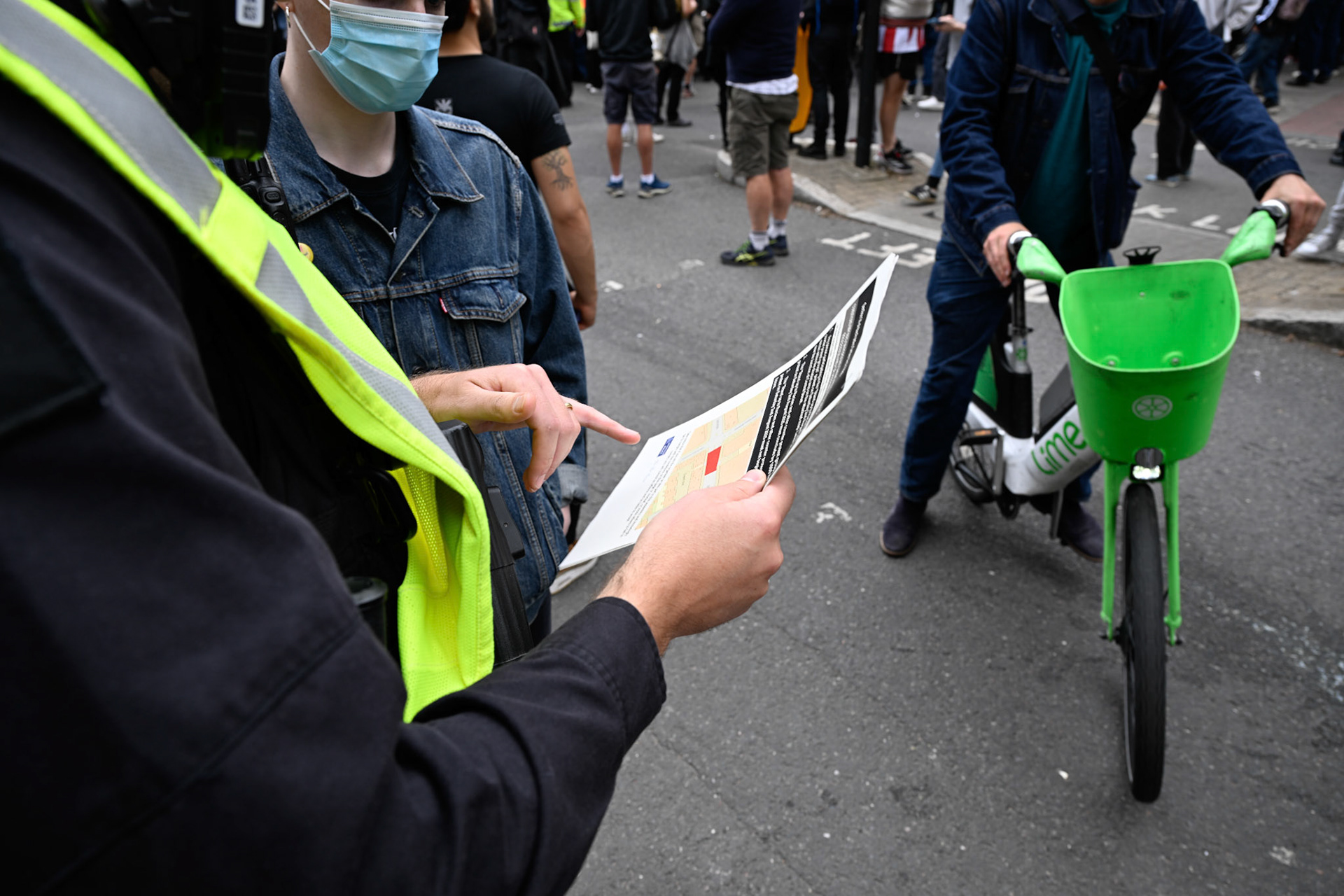 London, UK, 2nd August 2025, Protest outisde of the Thistle Hotel Barbican supporting migrant residents and challenging a counter protest