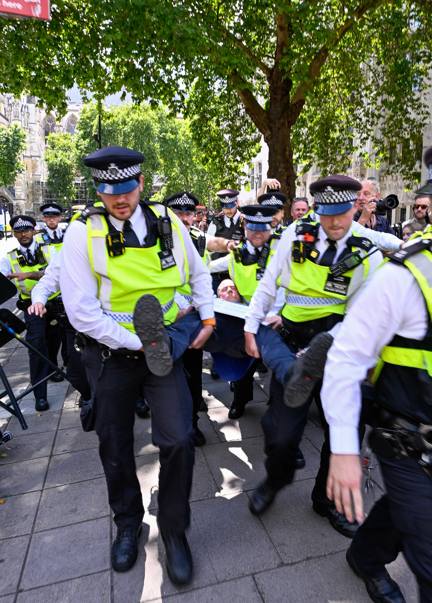 Hundreds of activists gathered to support the proscribed terrorist group Palestine Action. Police arrested any person supporting the group resulted in mass arrests.