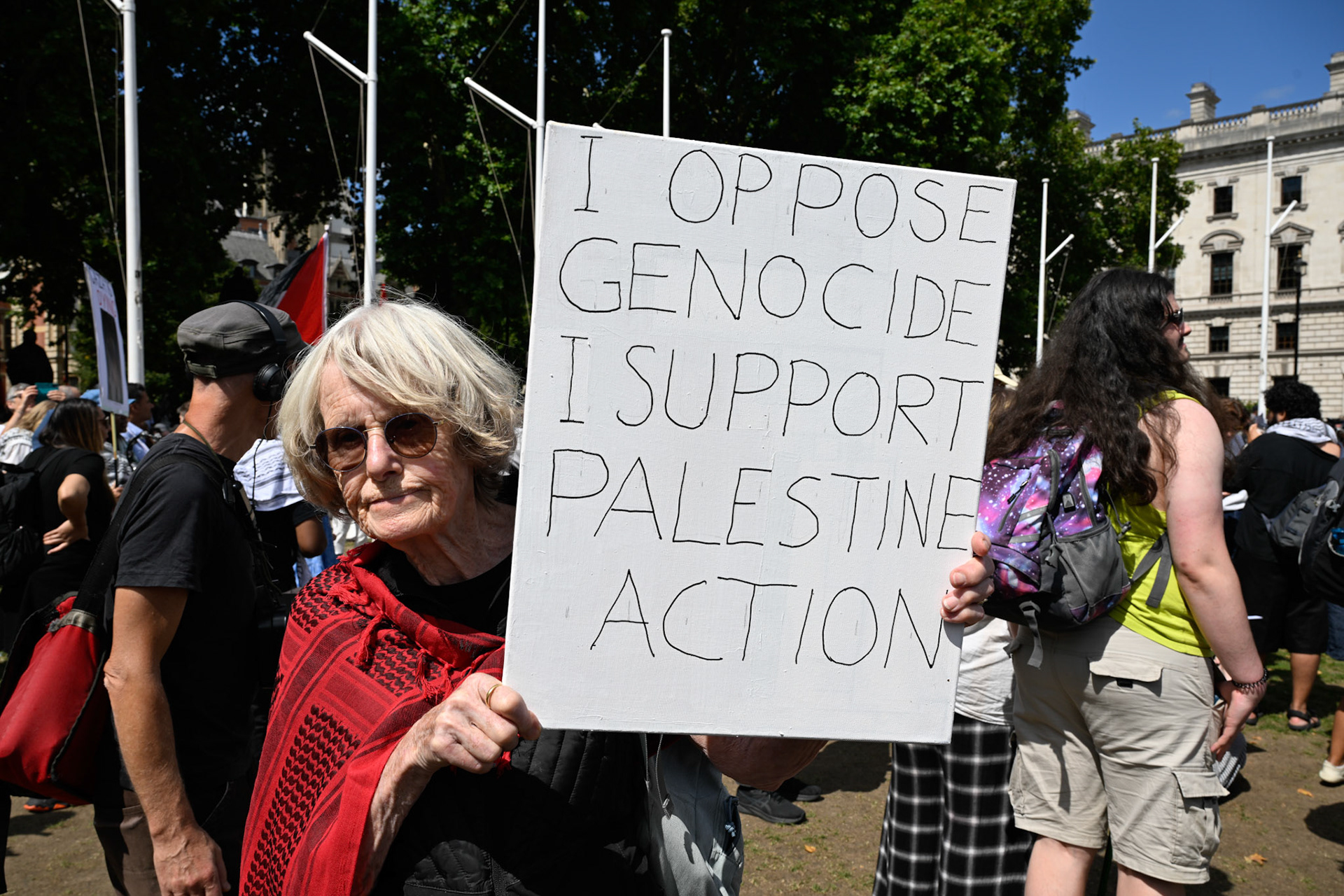 Hundreds of supporters of proscribed terrorist group Palestine Action were arrested on Parliament Square