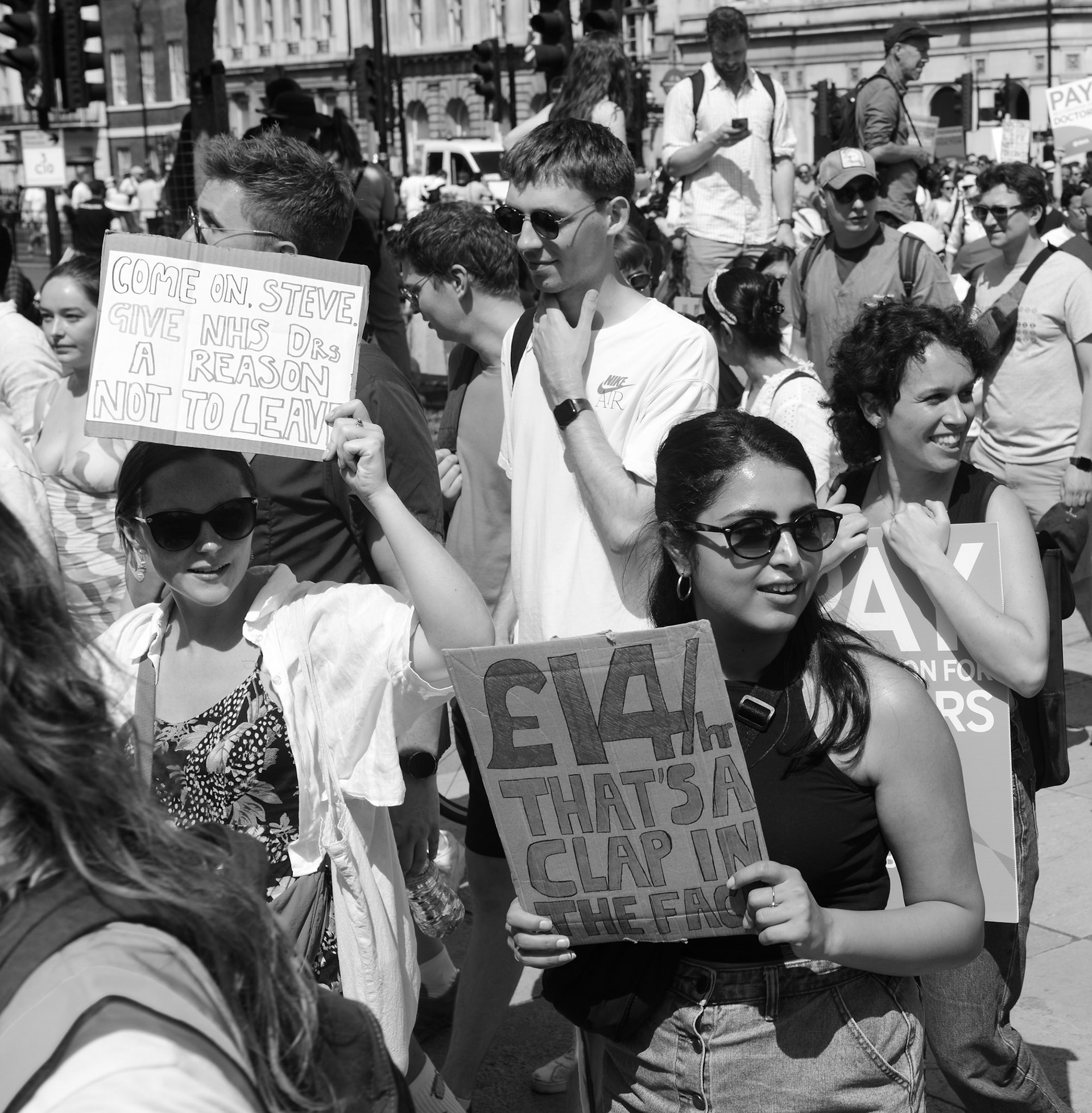Striking Junior Doctors march in London to Parliament Square over fair pay demands 16/06/23