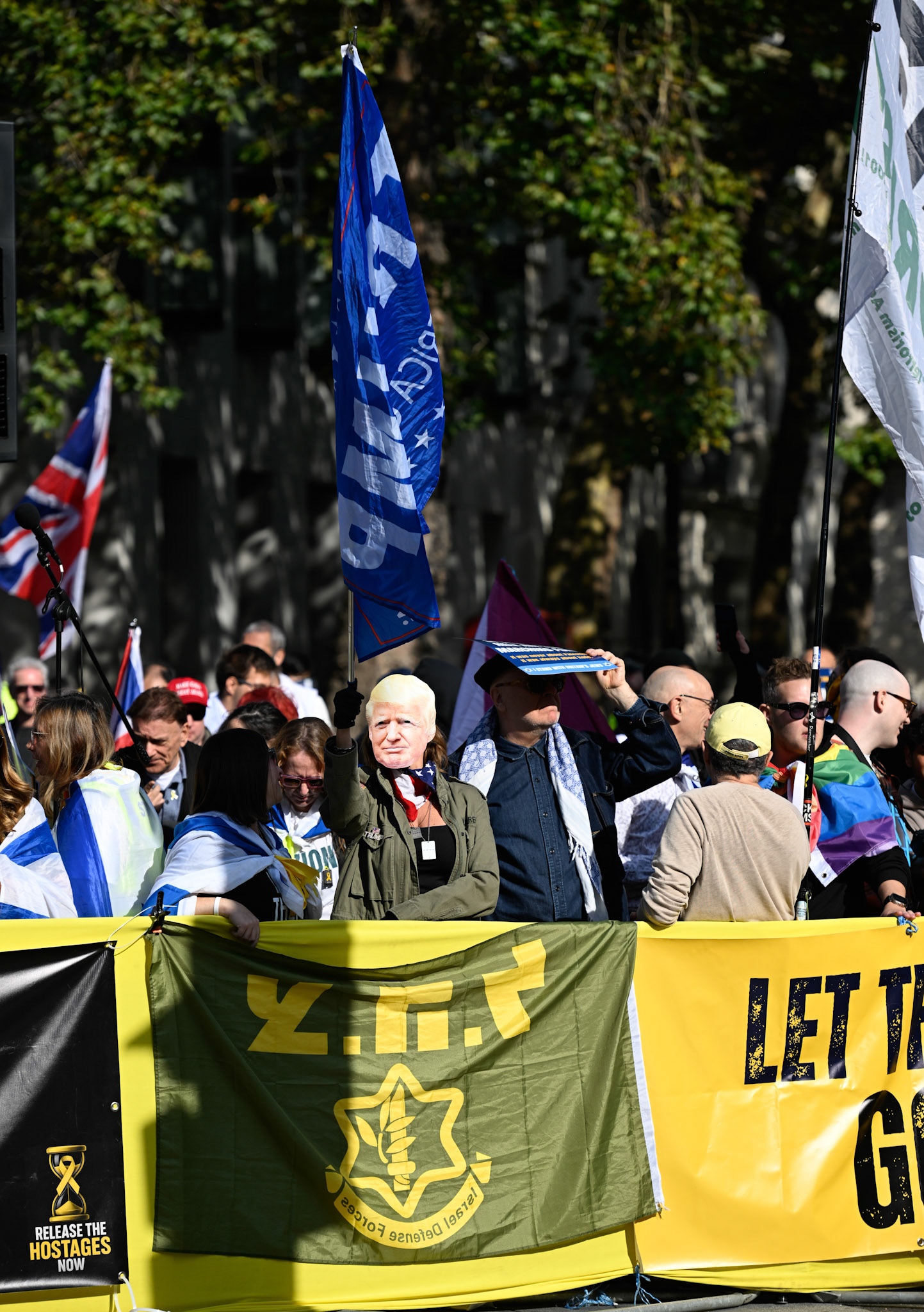 London, UK, 11th October 2025: tens of thousands of protestors marched through the streets of London against the continued crsis in Gaza, Monkey Butler Images / Alamy Live News
